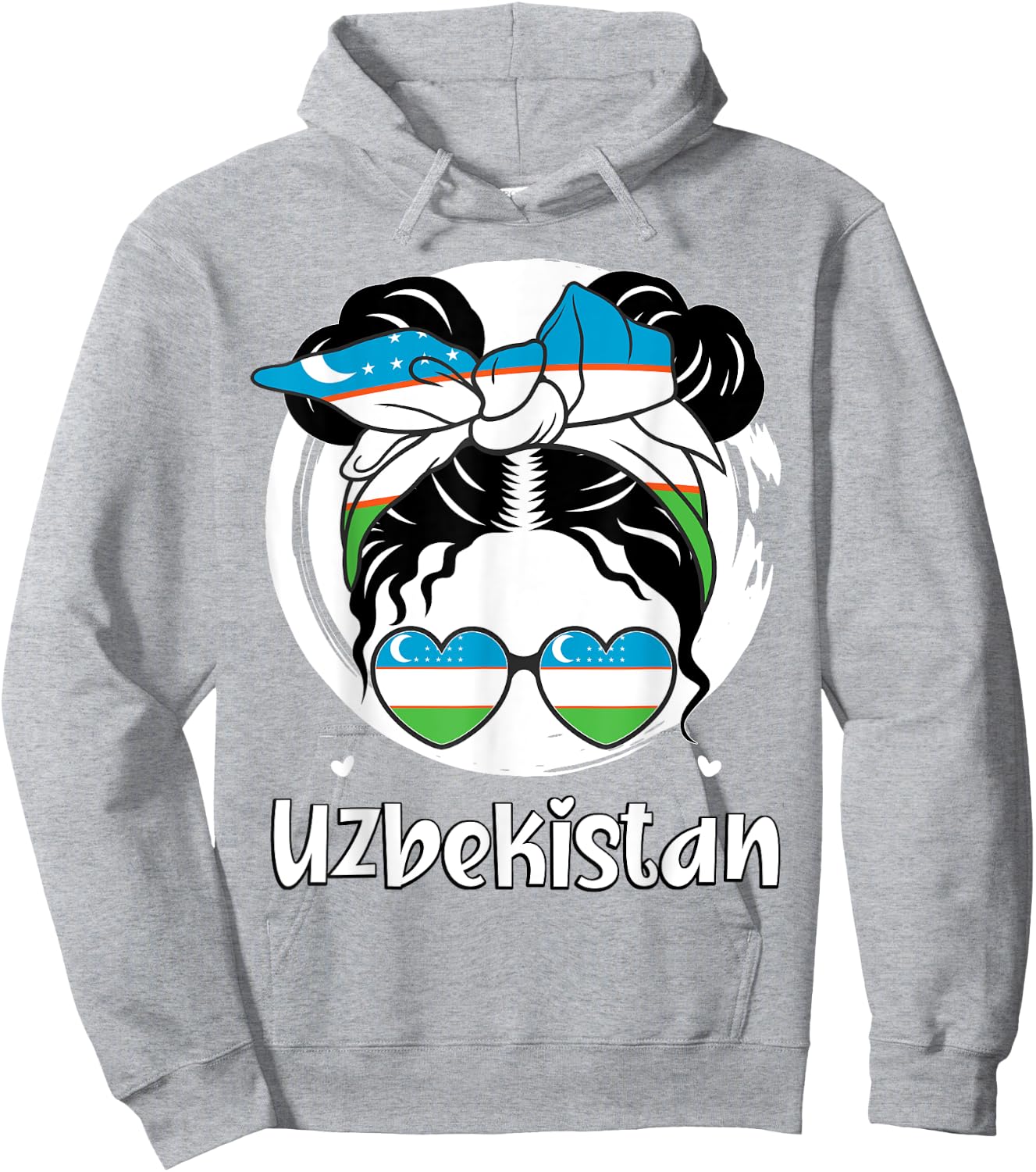 Uzbekistan, Uzbekistani Girl, Uzbekistan Flag, Uzbek Girl Hoodie - Hoodie | Ash