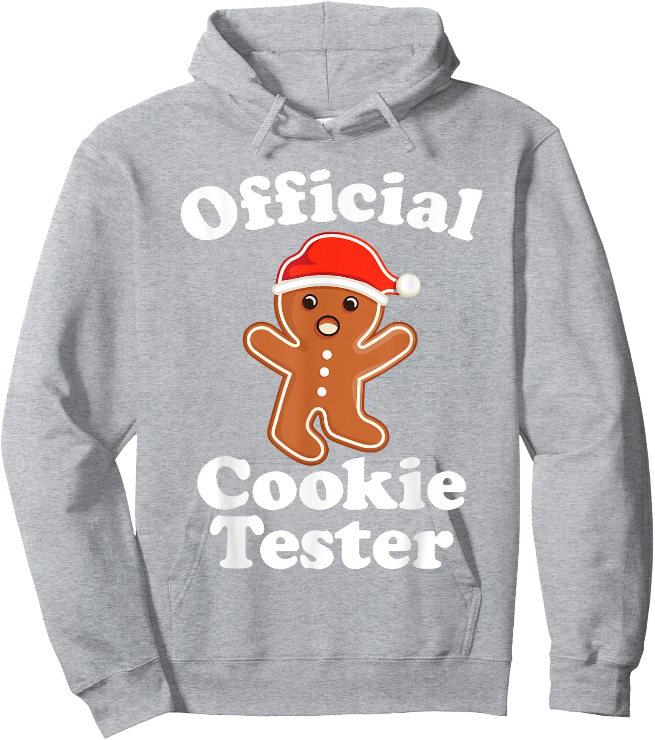 Funny Gingerbread Man Official Cookie Tester Christmas Hoodie - Hoodie | Ash