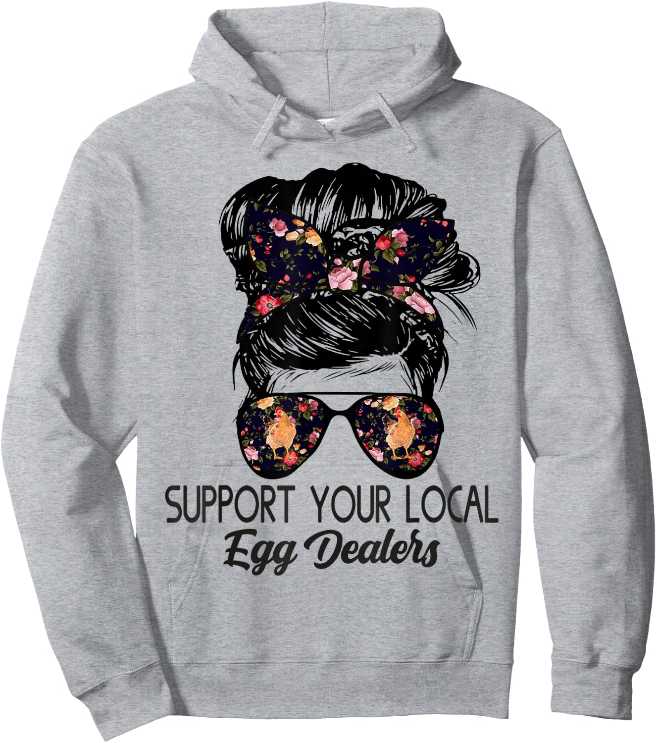 Support Your Local Egg Dealers Funny Local Egg Dealers Hoodie - Hoodie | Ash