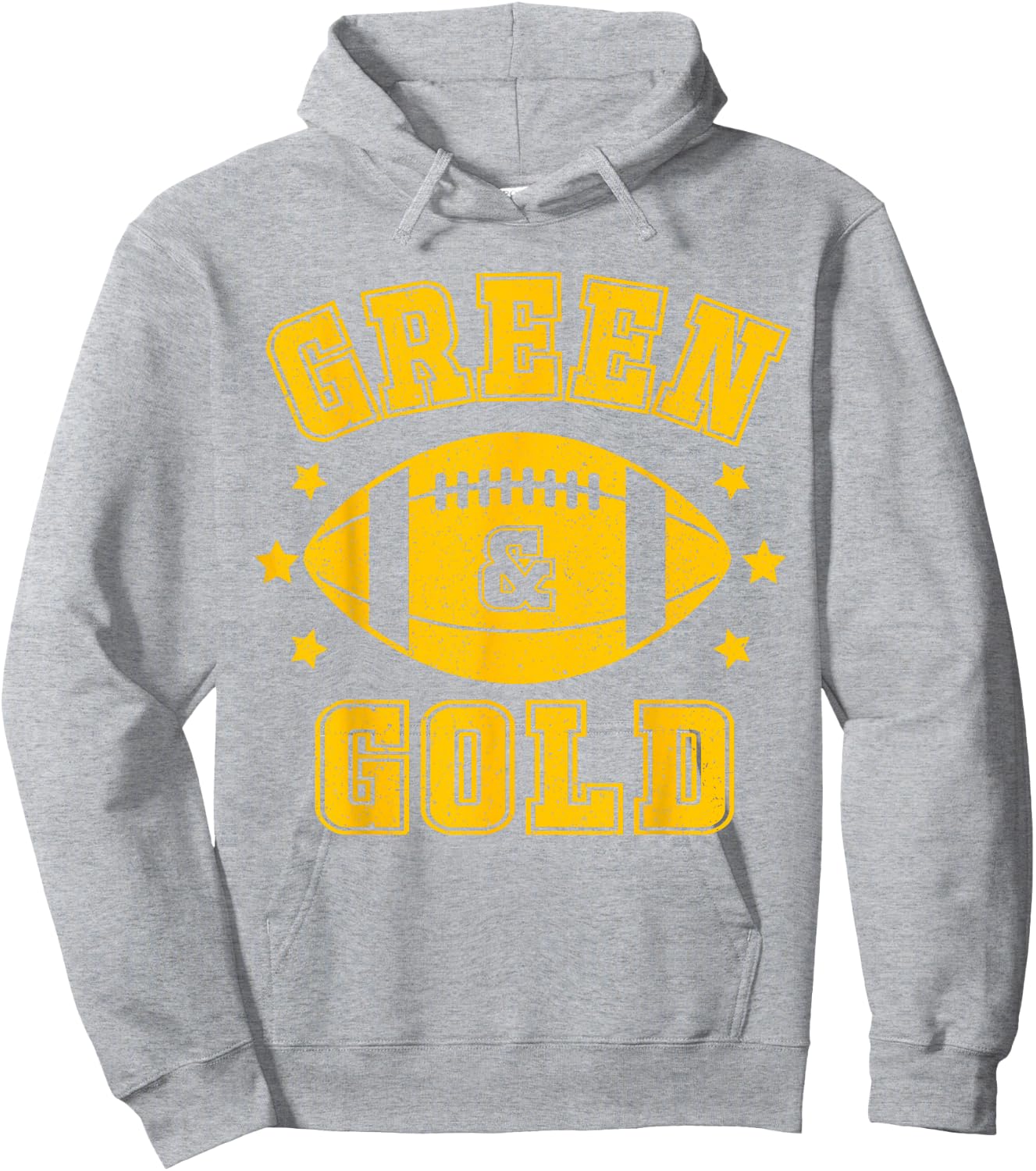 On Gameday Football We Wear Green And Gold School Spirit Hoodie - Hoodie | Ash