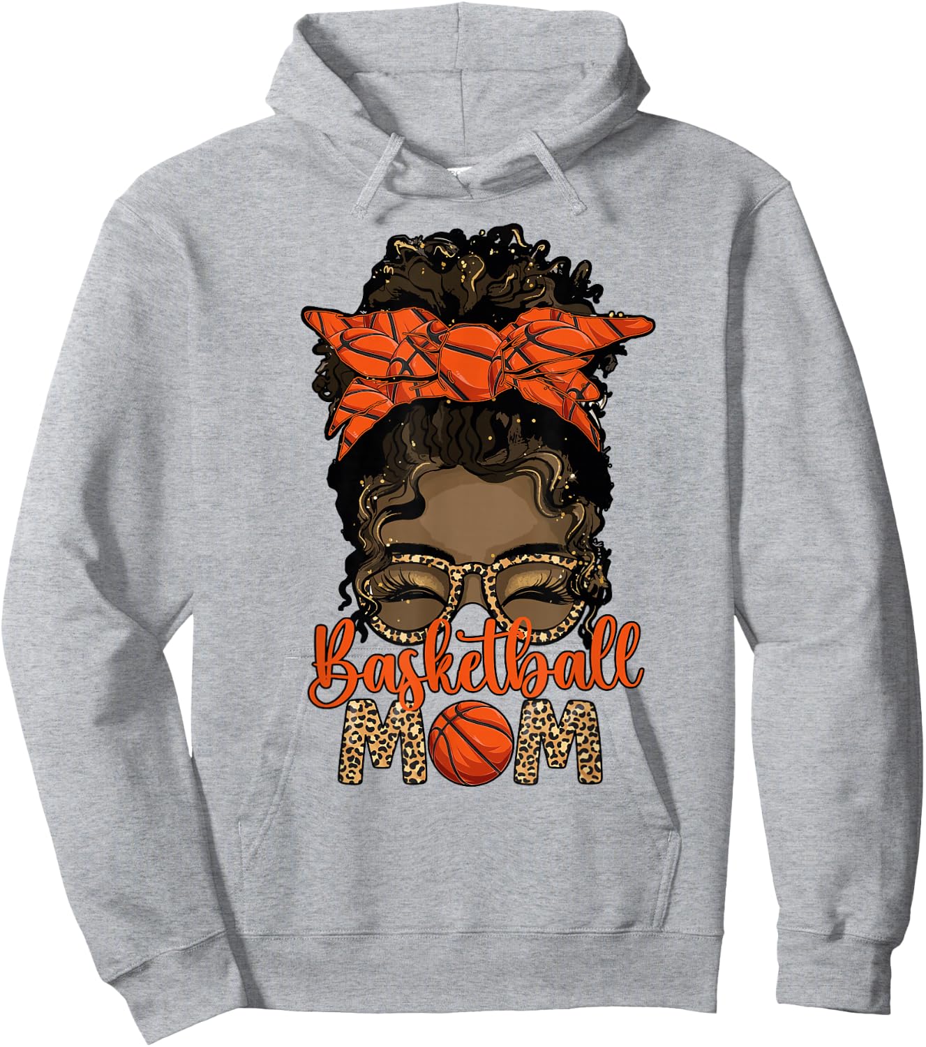 Black Basketball Mom Melanin Mother of A Basketball Player Hoodie - Hoodie | Ash