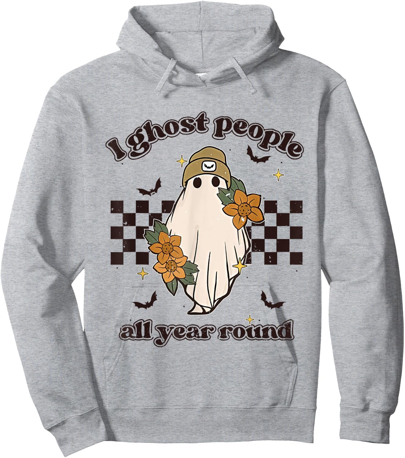 I Ghost People Year Round Cool Ghost Halloween Funny Costume Hoodie - Hoodie | Ash