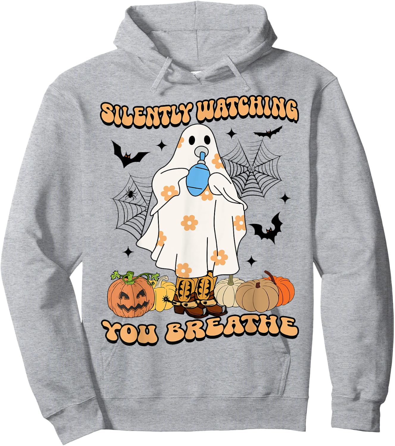 Respiratory Therapist Ghost, Silently Watching You Breathe Hoodie - Hoodie | Ash
