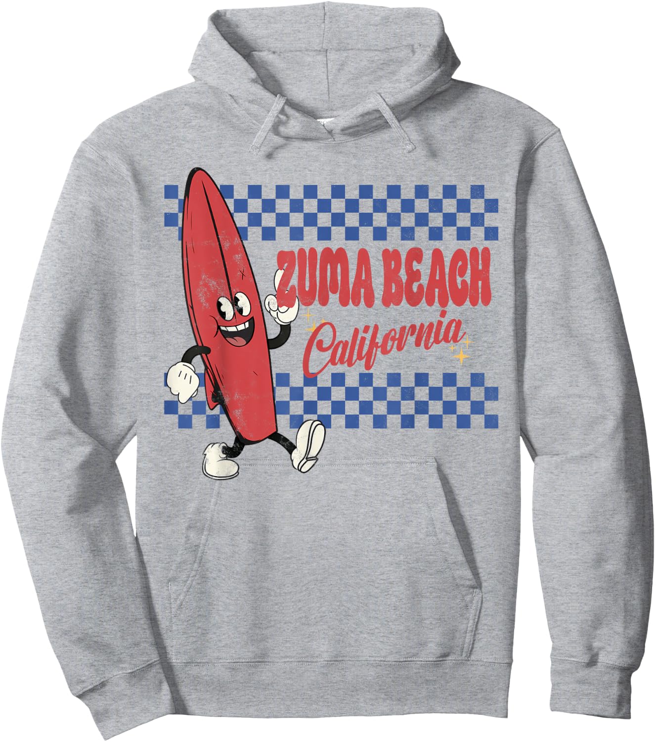 Zuma Beach California Retro Surfer Vintage Beach Men Women Hoodie - Hoodie | Ash