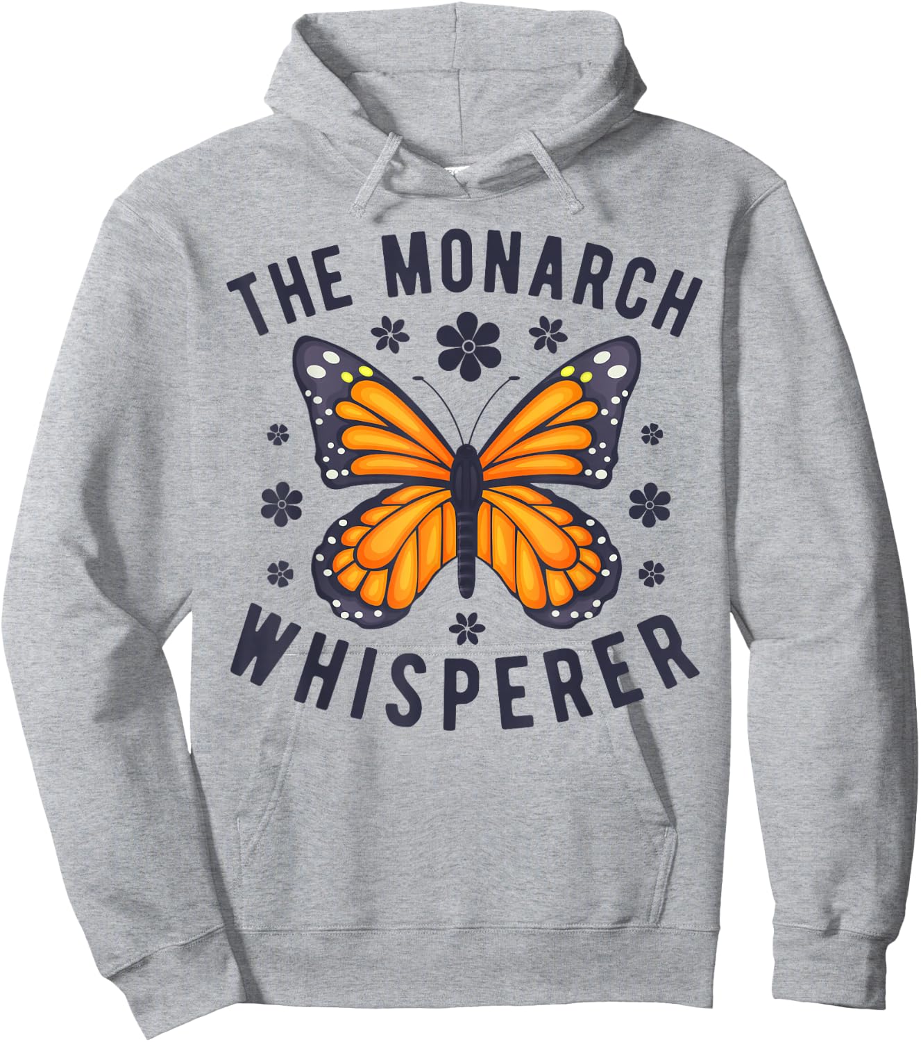 This Monarch Whisperer Butterfly Lover Retro Vintage Floral Hoodie - Hoodie | Ash