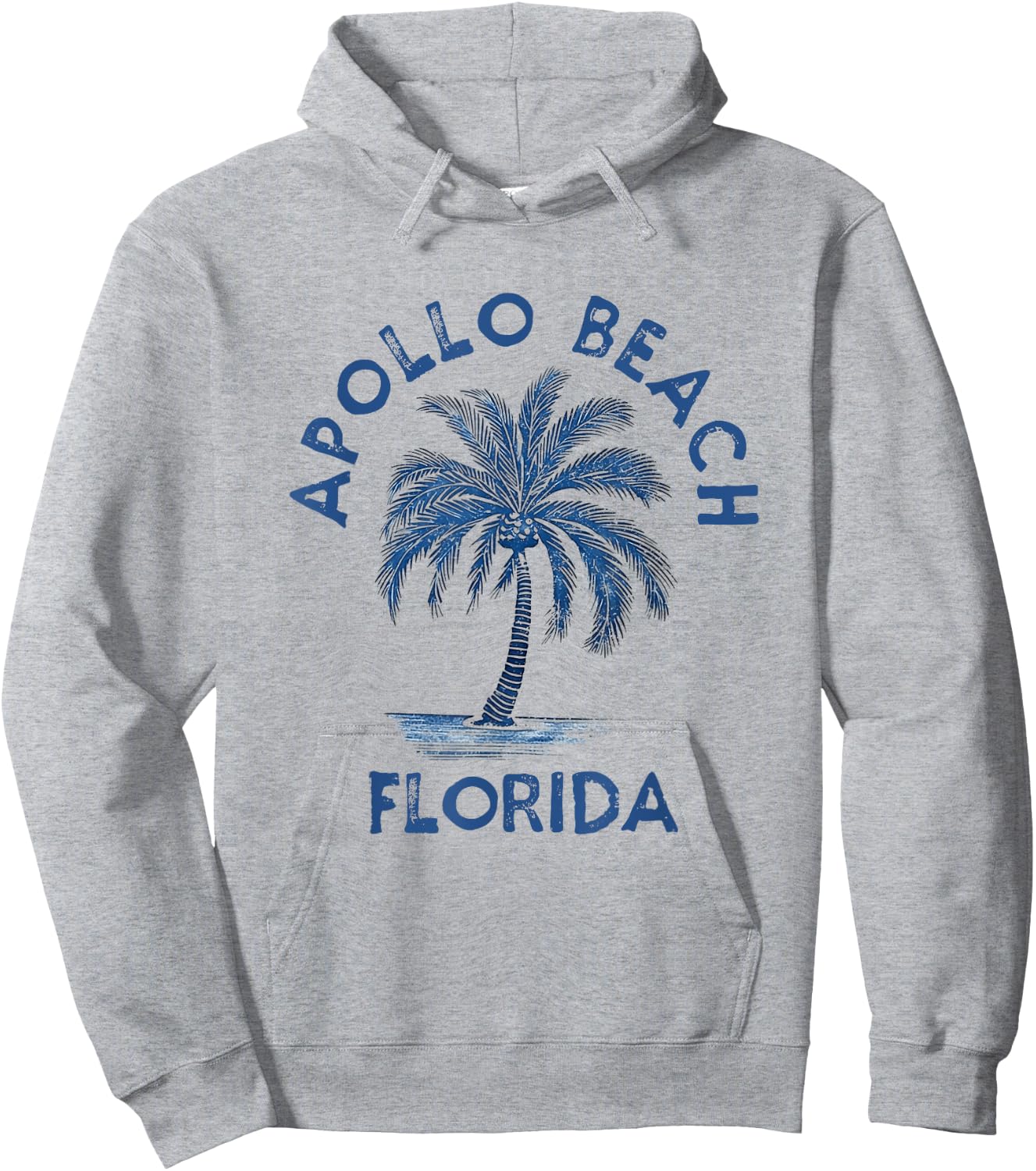 Vintage Apollo Beach Florida Palm Tree FL Retro Men Women Kids Hoodie - Hoodie | Ash