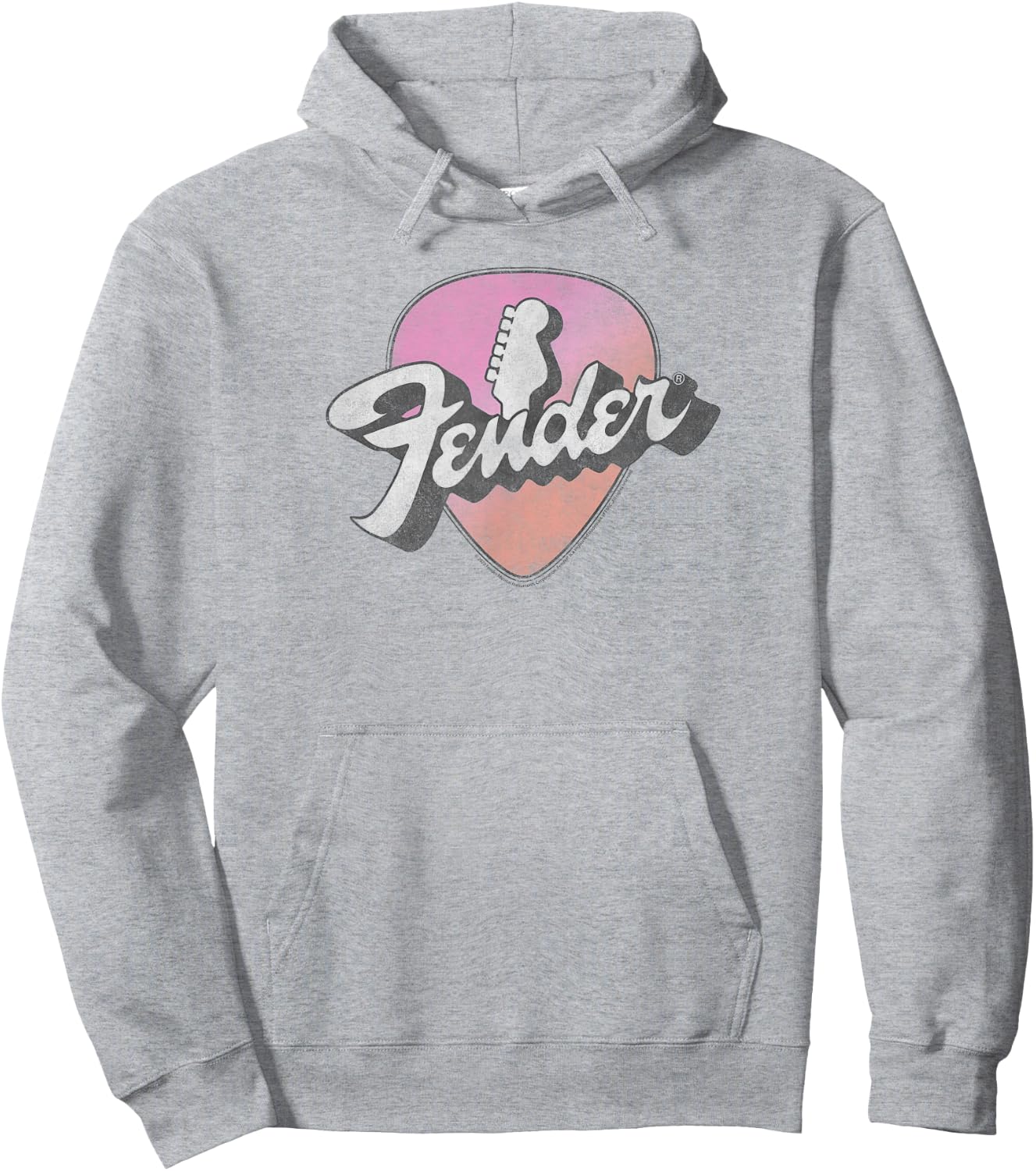 Fender Classic 70's Logo Vintage Guitar Pick Hoodie - Hoodie | Ash