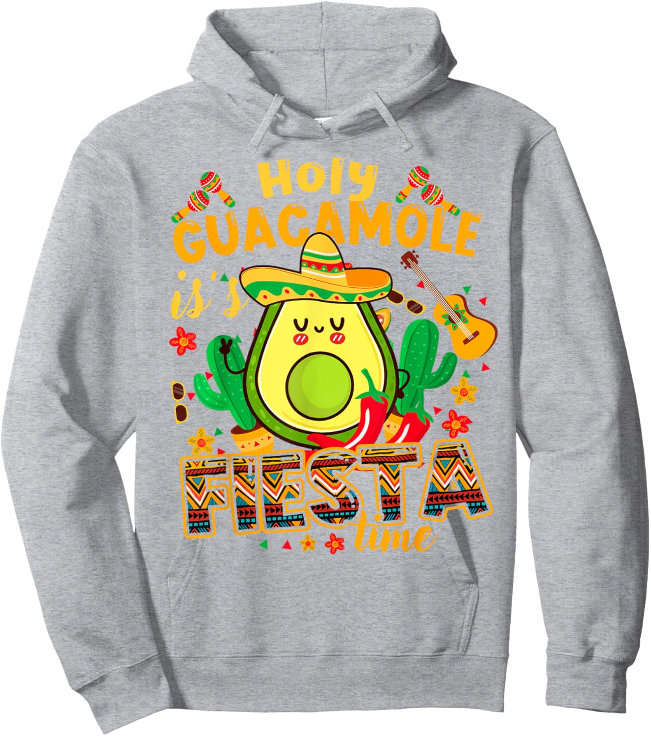 Cinco De Mayo Holy Guacamole Fiesta Shirt Funny Kids Women Hoodie - Hoodie | Ash