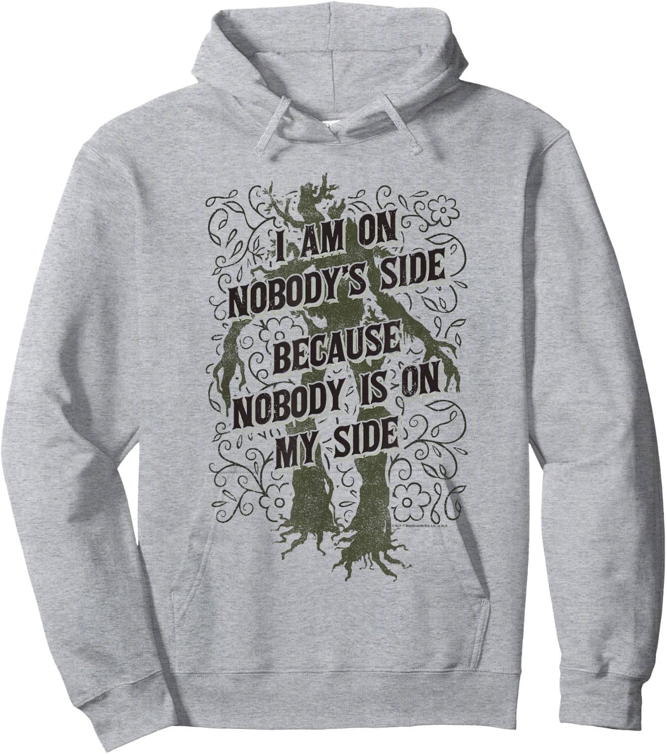 The Lord of the Rings: The Two Towers Treebeard No Ones Side Hoodie - Hoodie | Ash