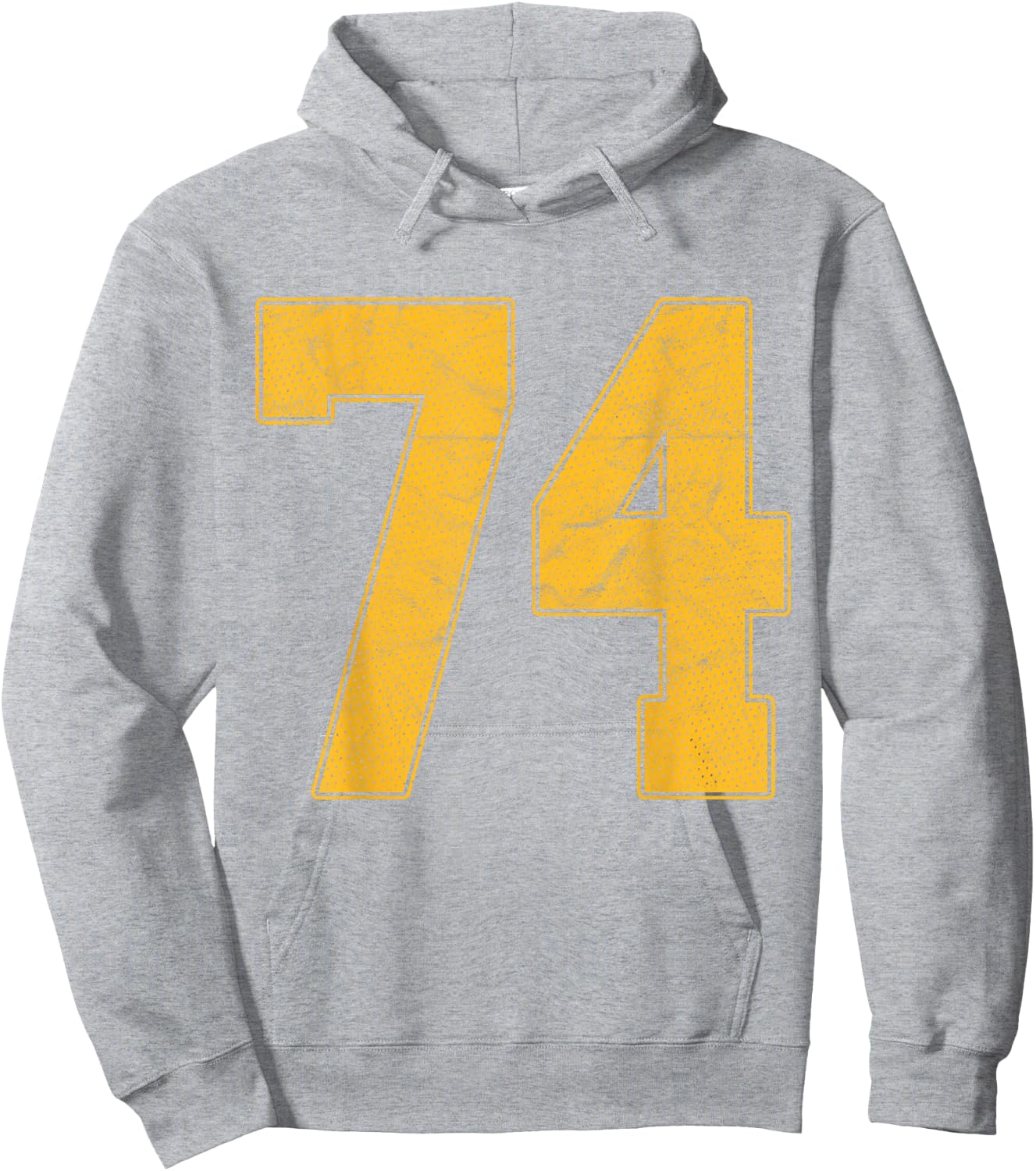 Number 74 Numbered Uniform Sports Team Jersey 74th Birthday Hoodie - Hoodie | Ash