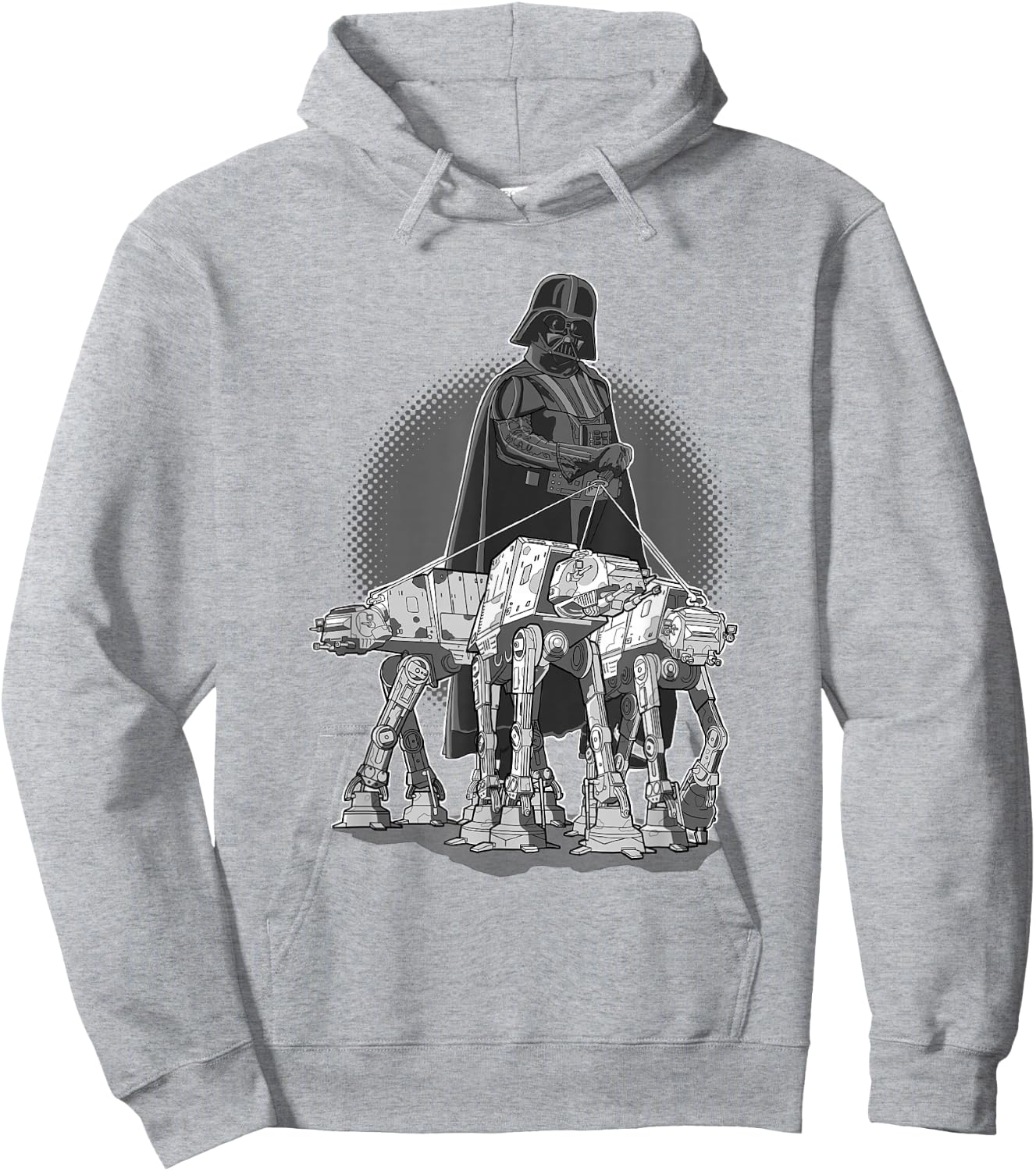 Star Wars Darth Vader AT Walkers Dogs Leash Portrait Hoodie - Hoodie | Ash