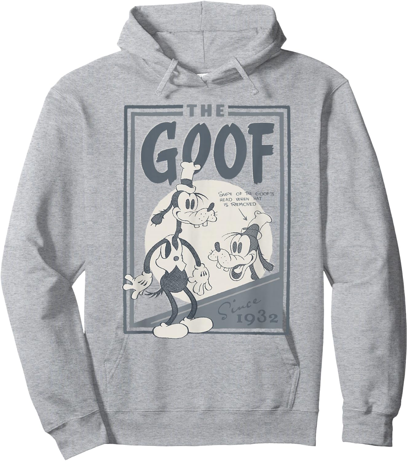 Disney Mickey and Friends Goof Since 1932 Vintage Poster Hoodie - Hoodie | Ash