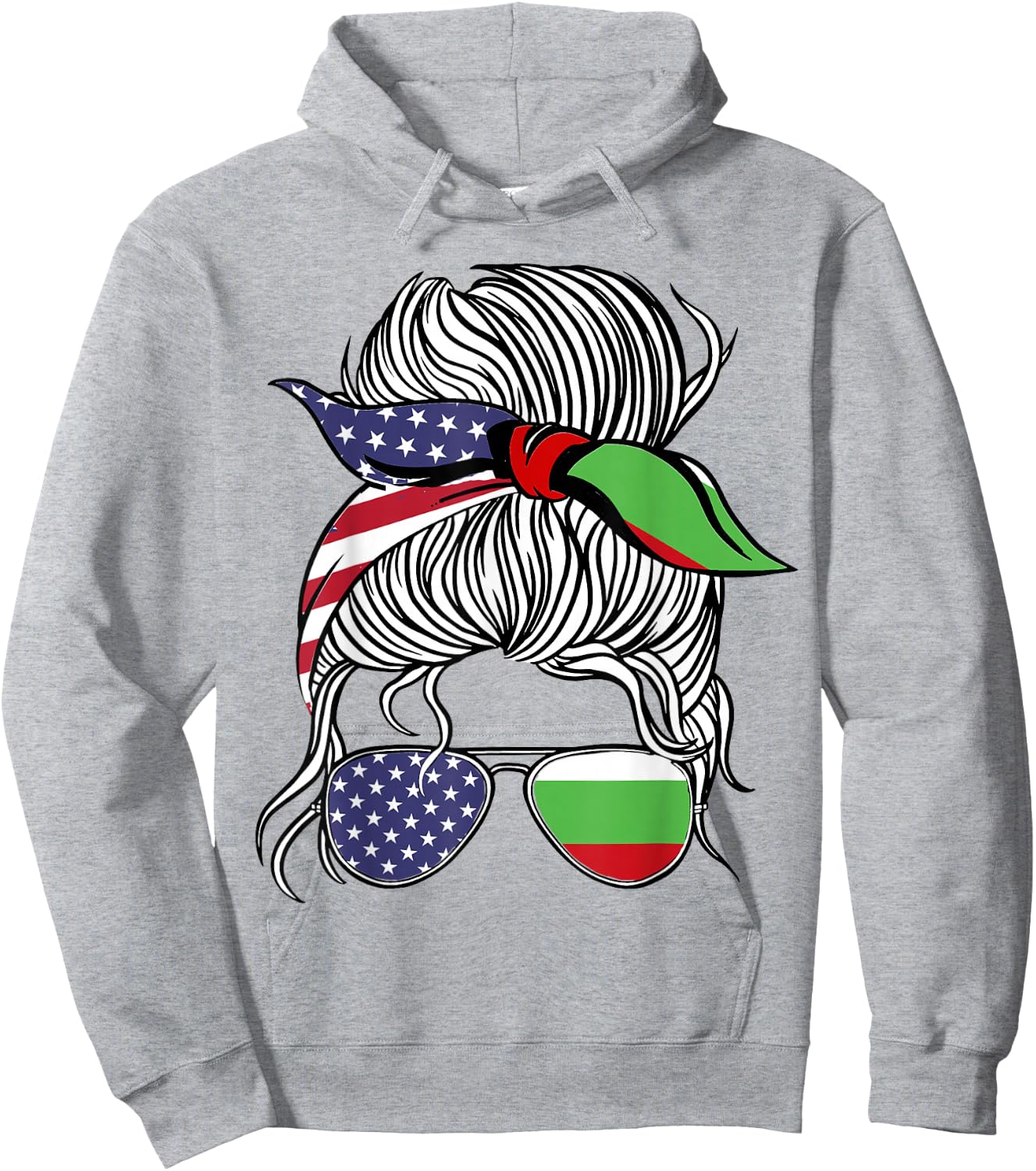 American Bulgarian Patriot Flag Women Girl Bulgaria Grown Hoodie - Hoodie | Ash