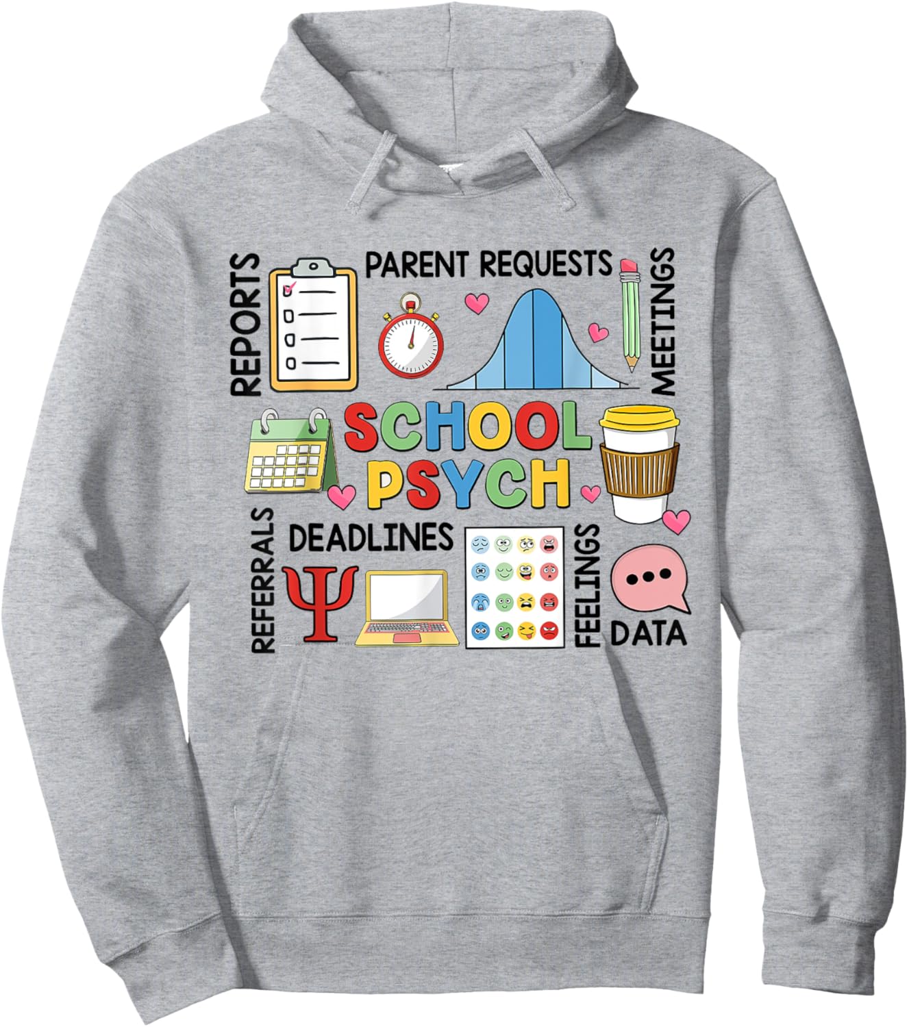 Funny School Psychologist Psychology Teacher Appreciation Hoodie - Hoodie | Ash