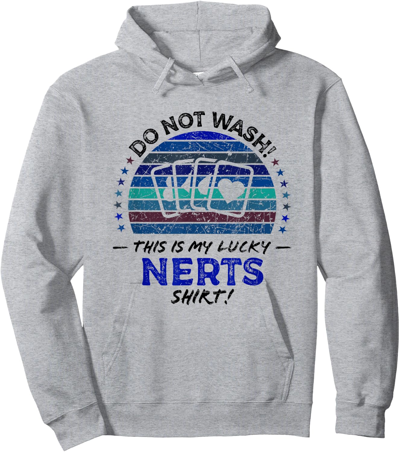Nerts Funny Playing Cards Game Quote Graphic Hoodie - Hoodie | Ash
