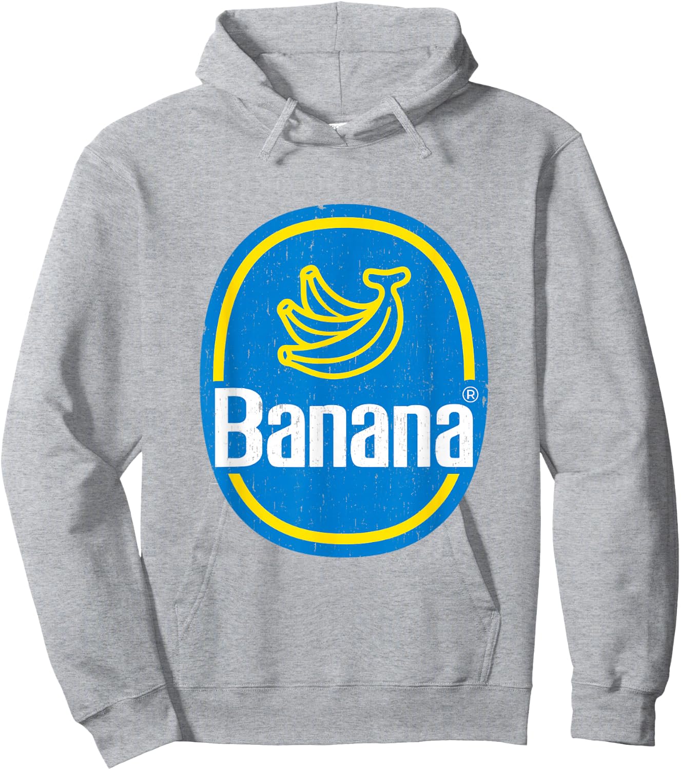 Yellow Banana Sticker Fruit Lazy DIY Easy Halloween Costume Hoodie - Hoodie | Ash