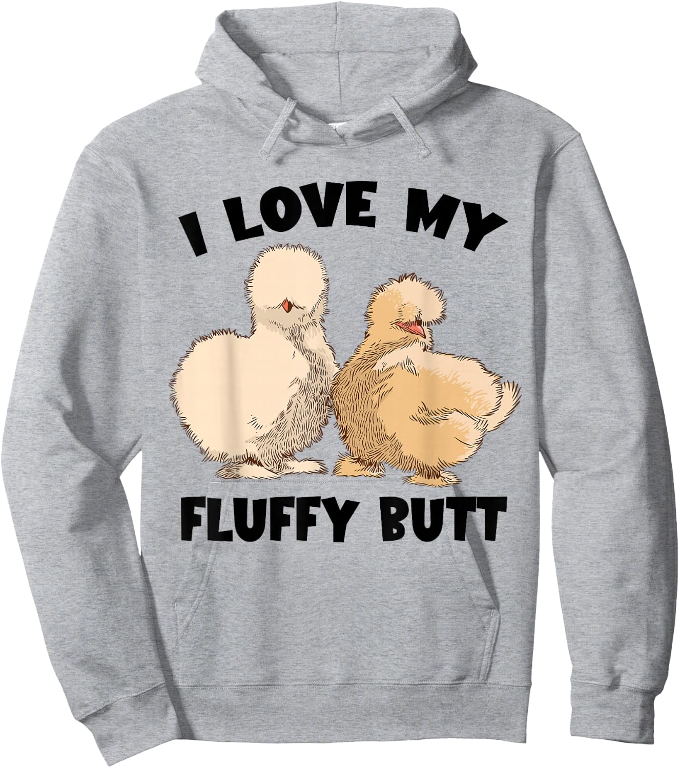 Silkie Chicken Lover Fluffy Butt Silk Chicken Silkie Chicken Hoodie - Hoodie | Ash