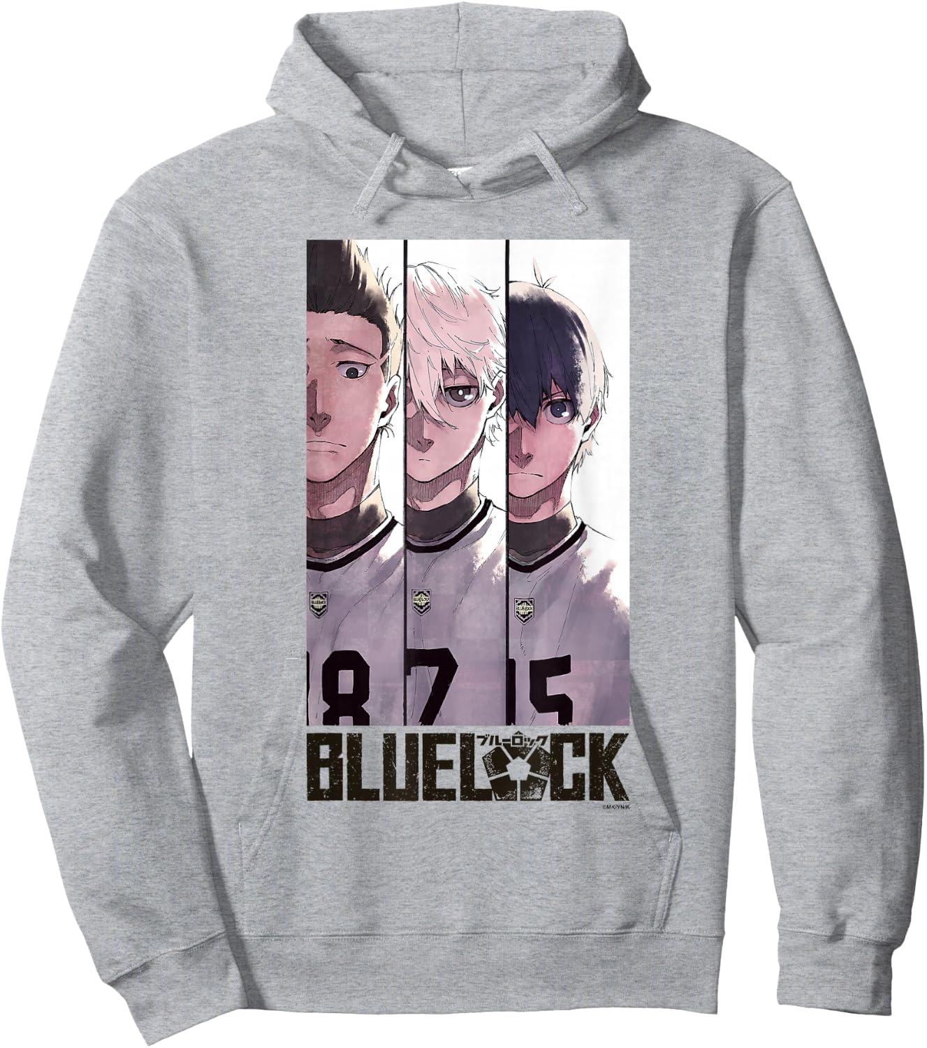 Blue Lock Seishiro Nagi Yoichi Isagi and Shouei Barou Poster Hoodie - Hoodie | Ash