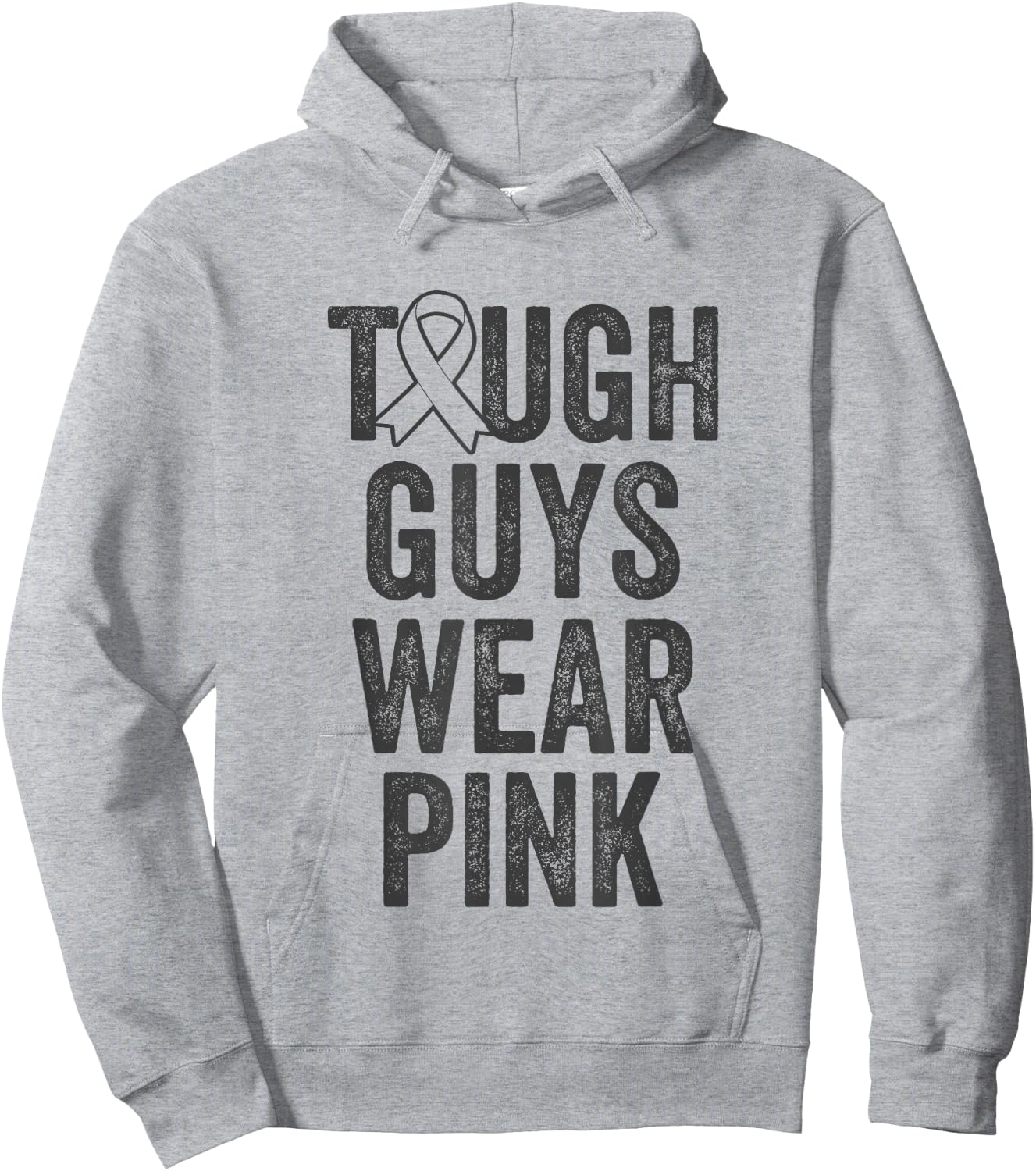 Tough Guys Wear Pink in October for Breast Cancer Awareness Hoodie - Hoodie | Ash