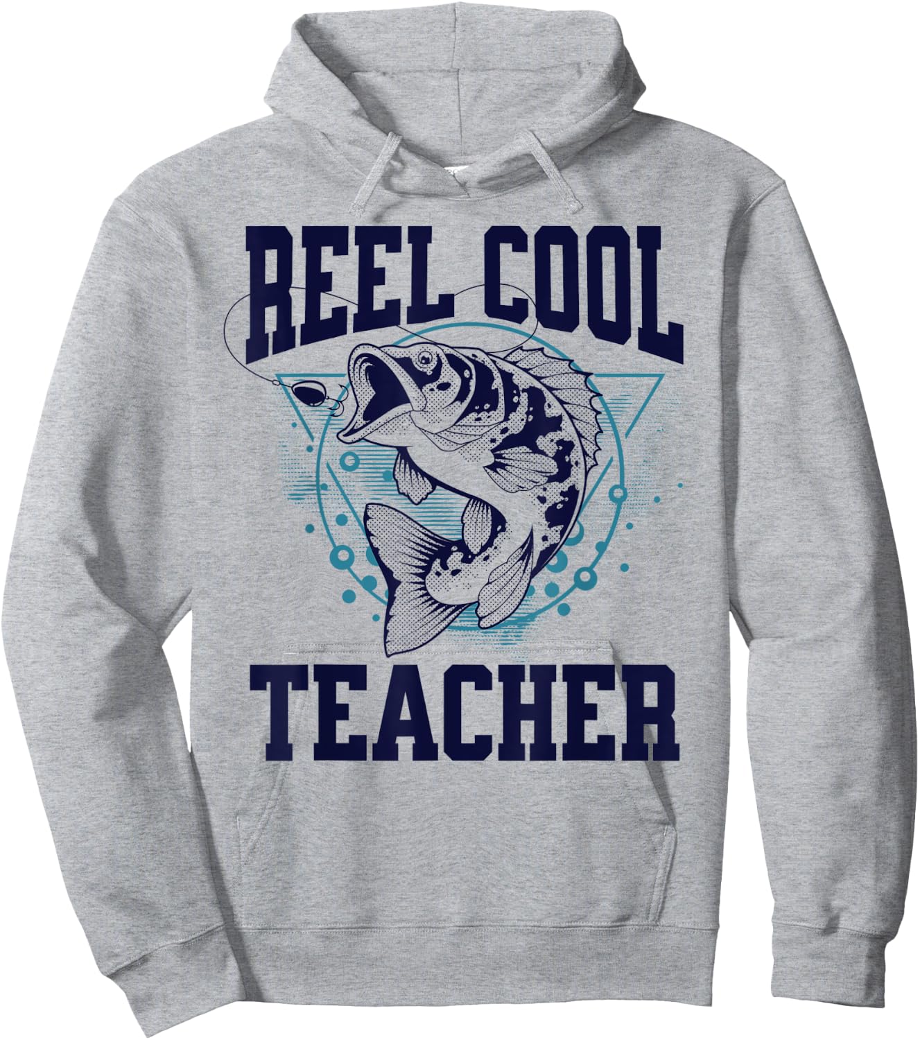 Funny Fishing Reel Cool Teacher Outdoors Hoodie - Hoodie | Ash
