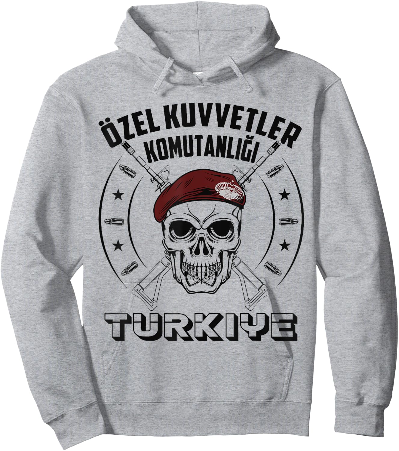 Turkish Special Force Özel Kuvvetler Komutanligi Military Hoodie - Hoodie | Ash