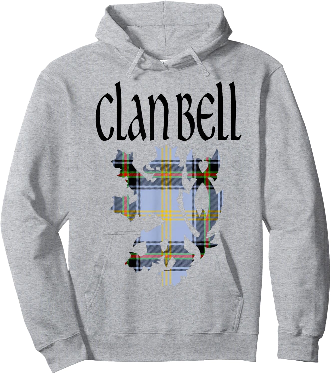 Clan Bell of the Borders Tartan Scottish Family Name Pride Hoodie - Hoodie | Ash