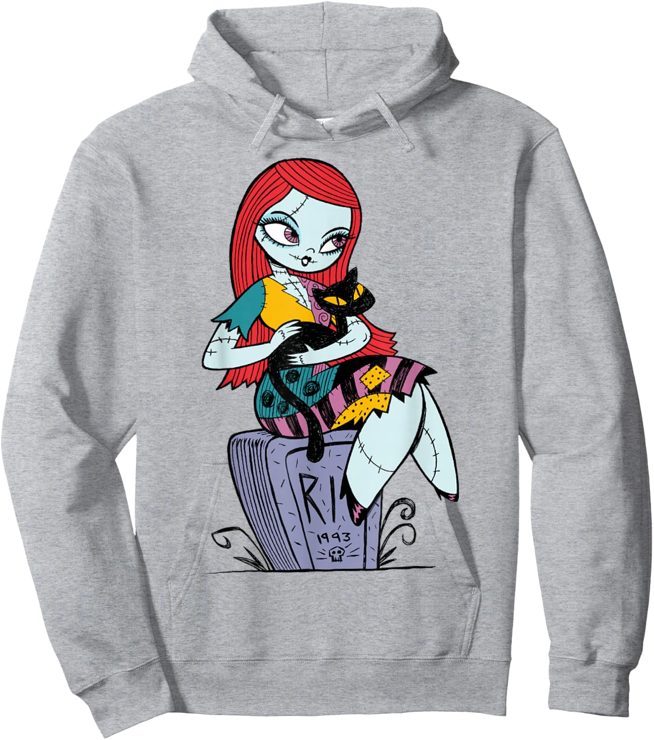 Disney The Nightmare Before Christmas Sally and Cat Hoodie - Hoodie | Ash