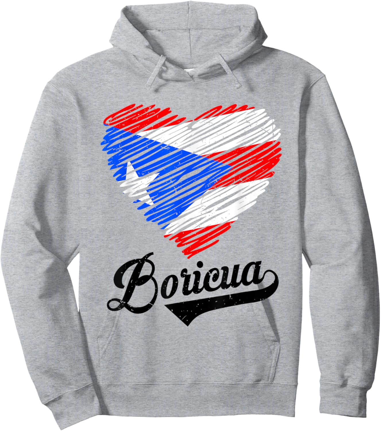 Puerto Rico Flag Heart Boricua Women Rican Hispanic Heritage Hoodie - Hoodie | Ash
