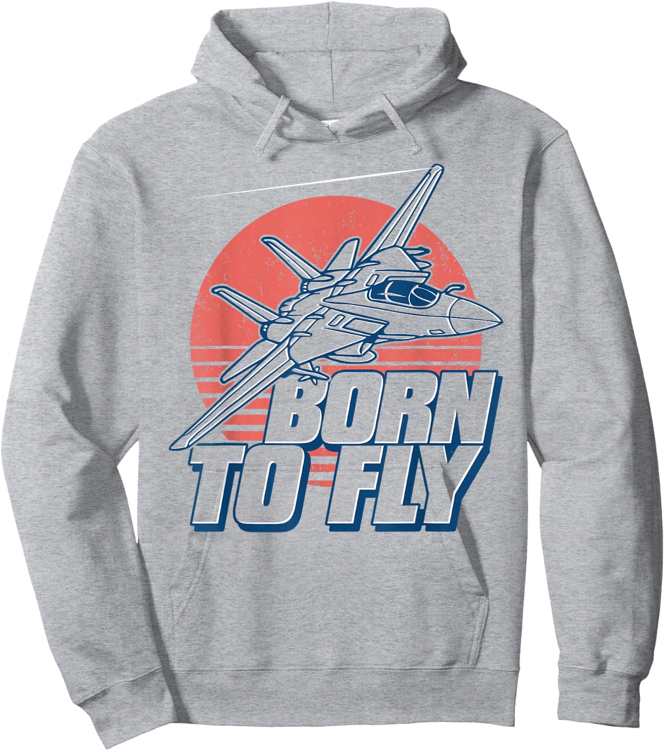 Born to Fly Fighter Jet Plane Kids Boys Airplane Hoodie - Hoodie | Ash