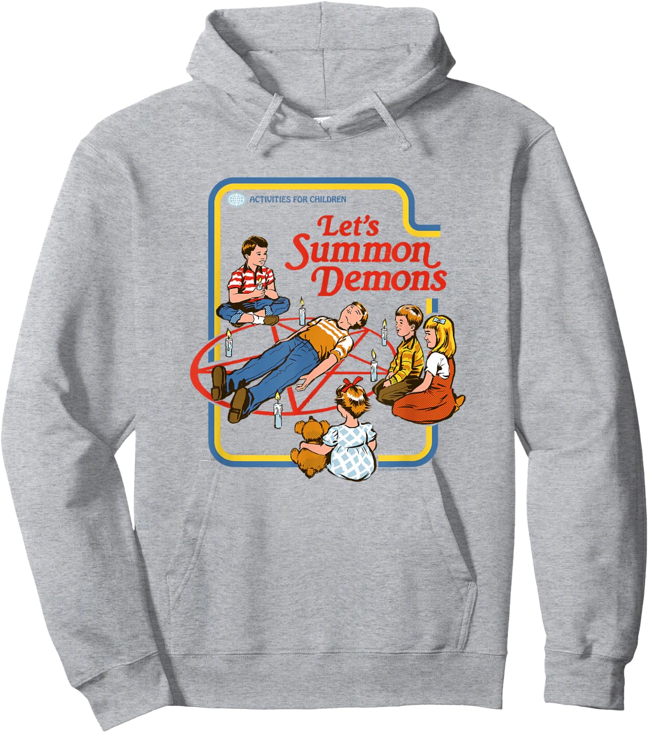 Steven Rhodes Let's Summon Demons Pentagram Retro Dark Humor Hoodie - Hoodie | Ash