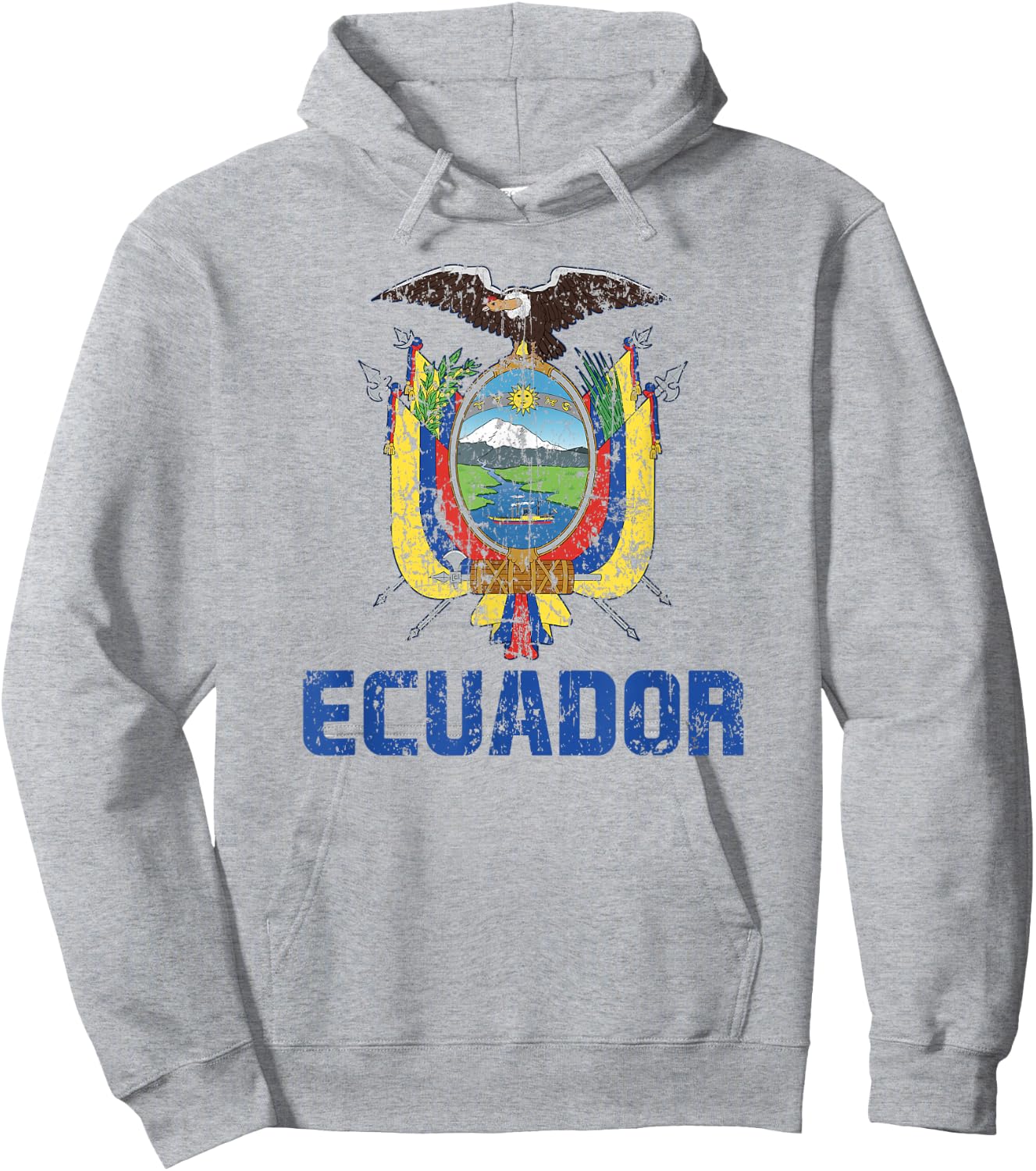 Ecuador Flag Ecuadorian Pride International Country Hoodie - Hoodie | Ash