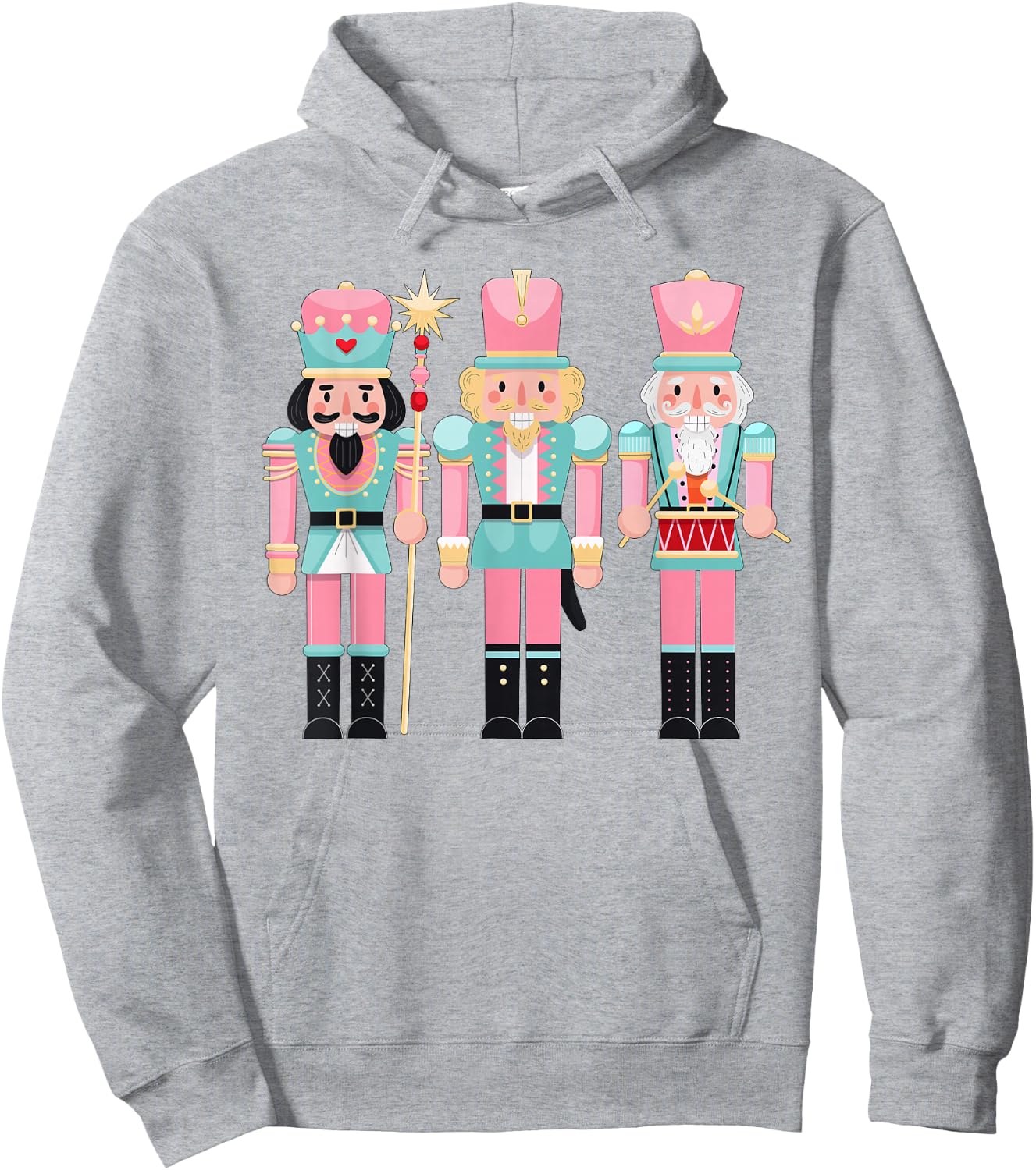 Pink Nutcracker Squad Xmas Pink Christmas Pajamas Women Kids Hoodie - Hoodie | Ash