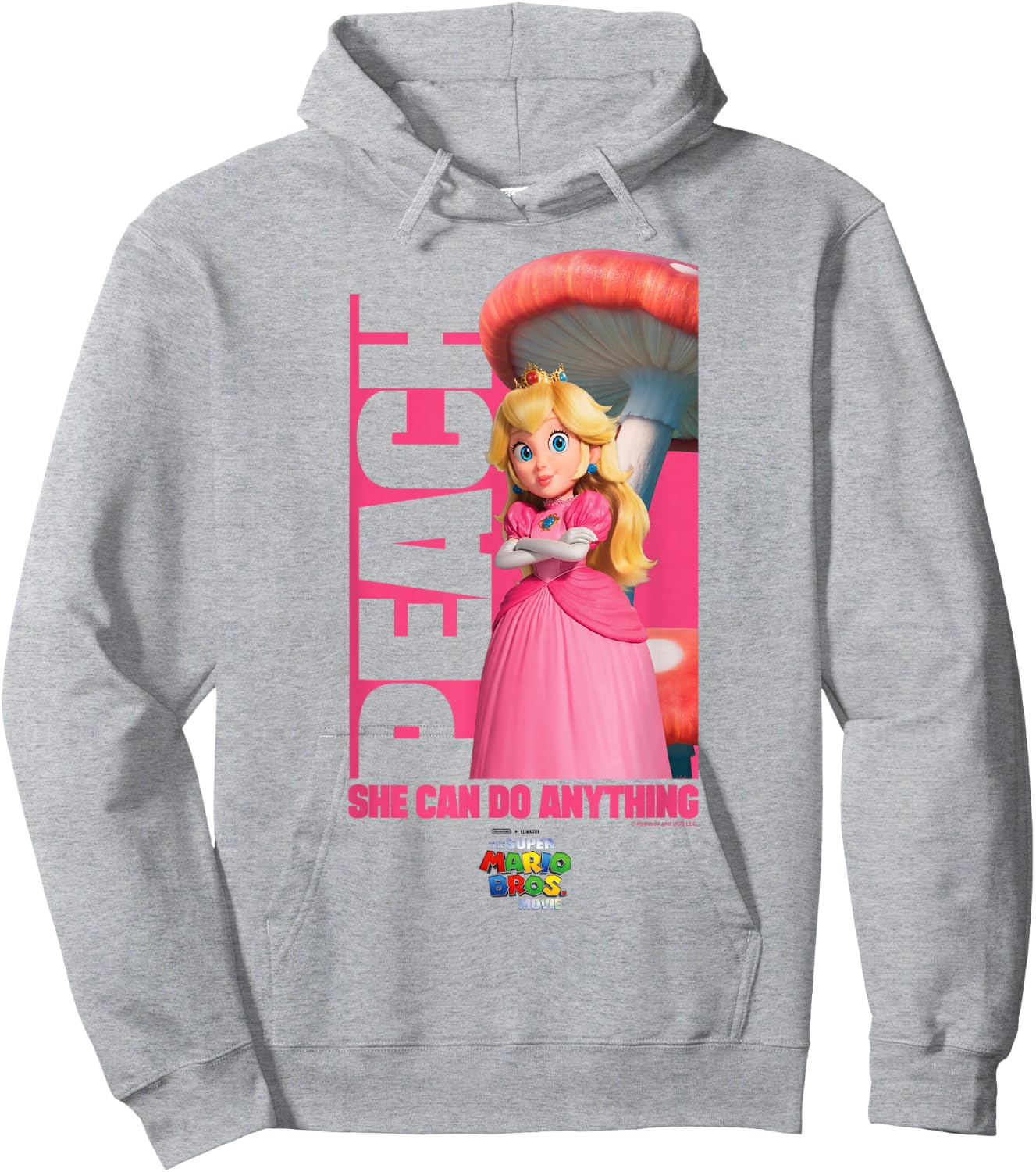 The Super Mario Bros. Movie She Can Do Anything Peach Poster Hoodie - Hoodie | Ash