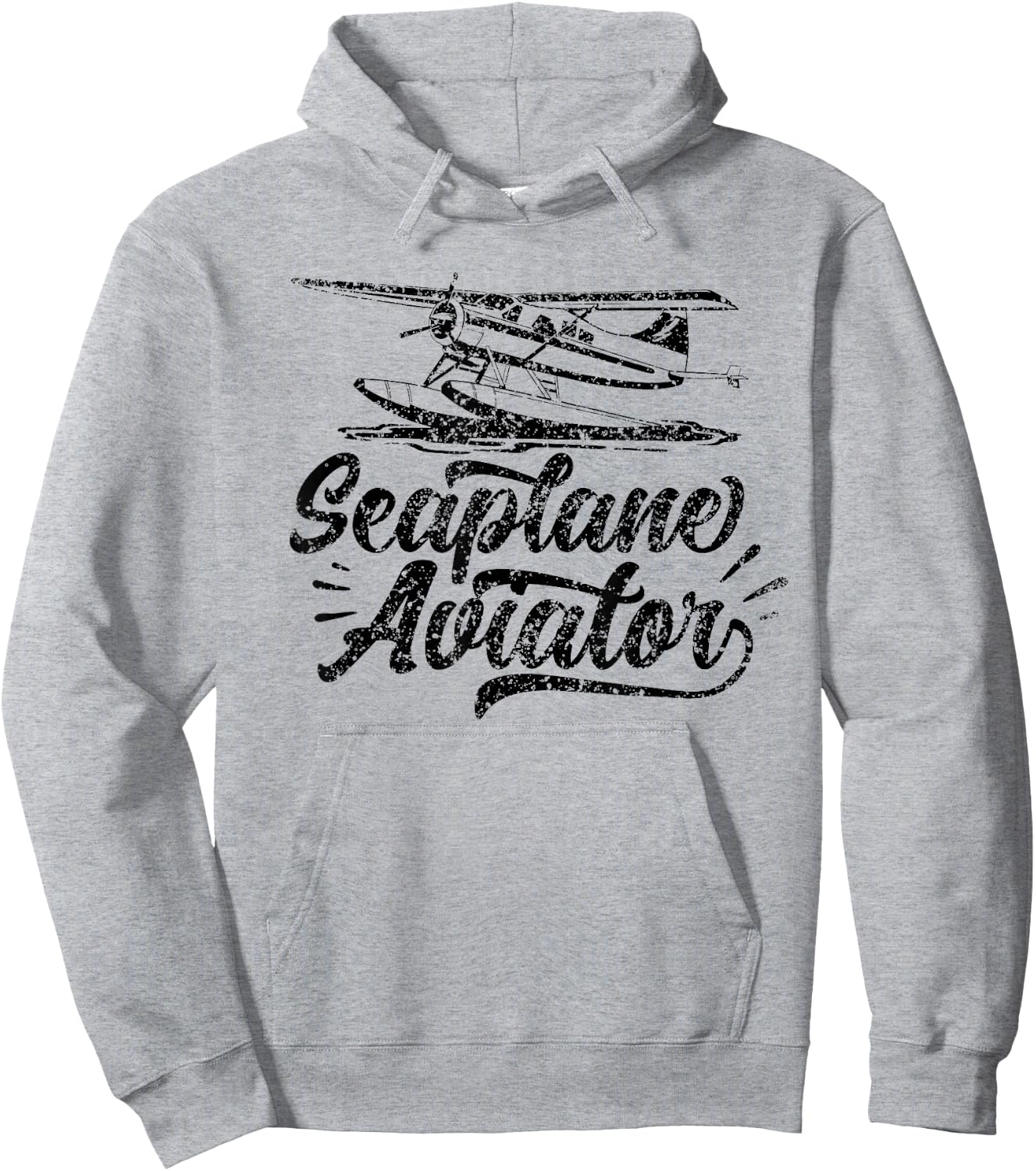 Seaplane Aviator Pilot Crew Water Land Hoodie - Hoodie | Ash