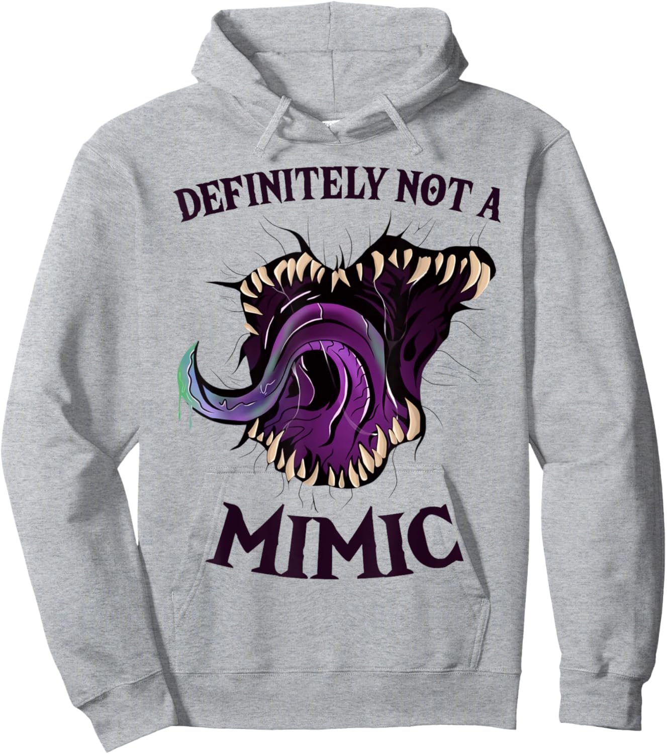 Roleplaying Dice Gamer Definitely Not A Mimic Hoodie - Hoodie | Ash