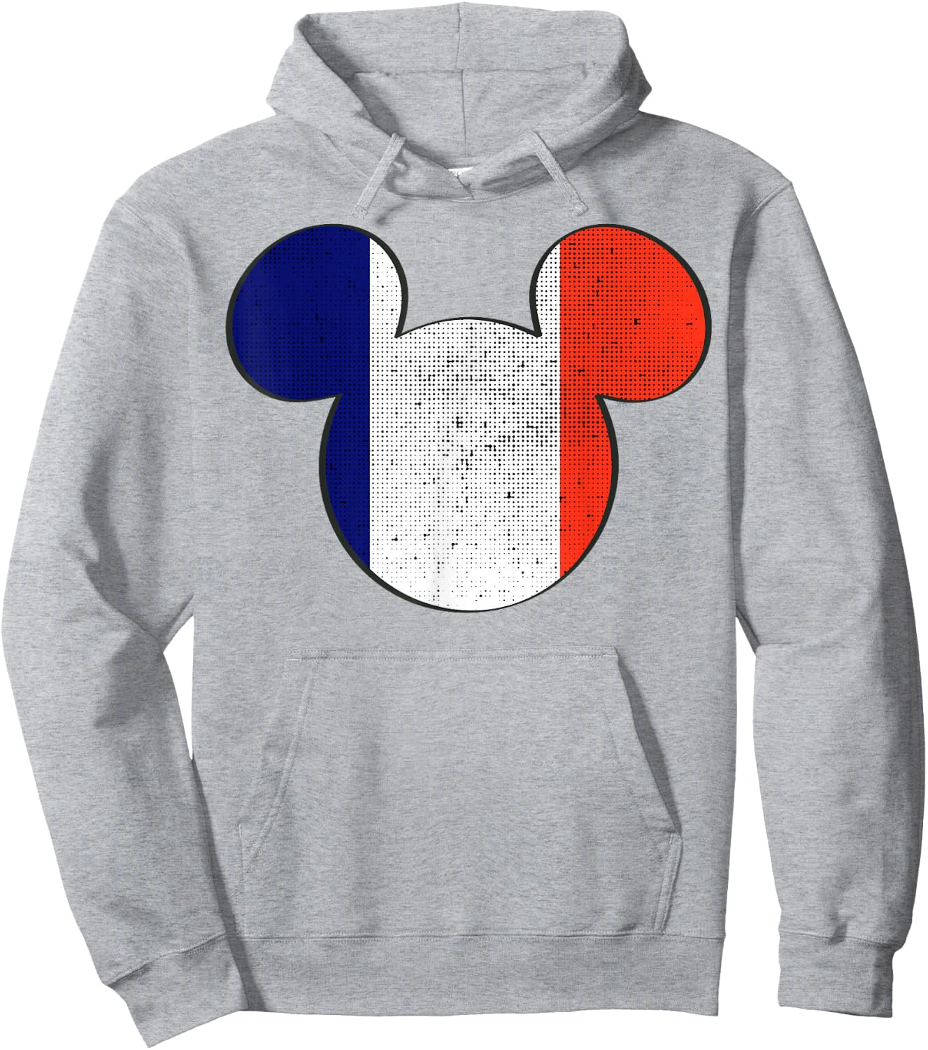 Disney Mickey Mouse Logo France Flag Fill Hoodie - Hoodie | Ash