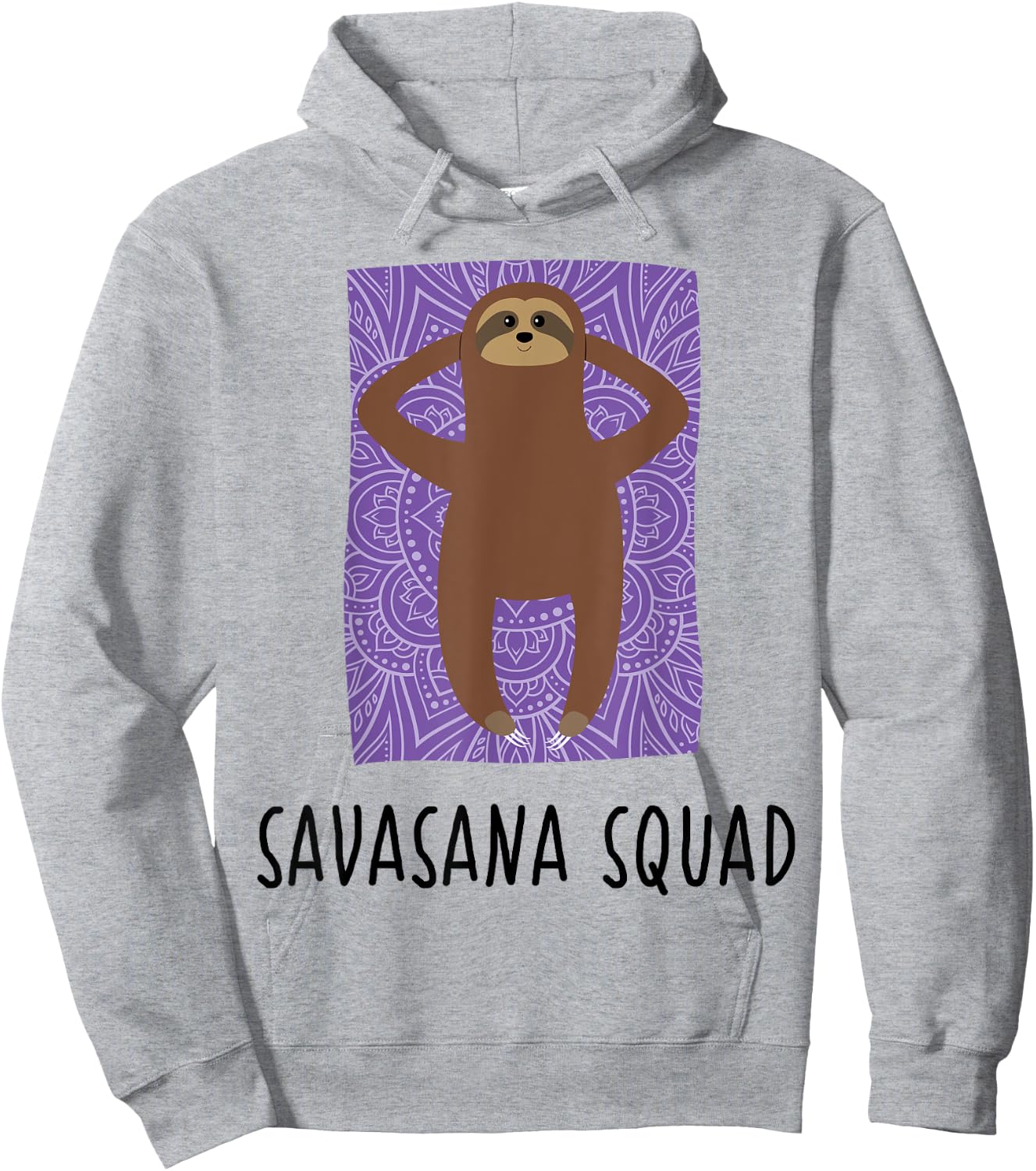 Savasana Squad Shirt | Practicioner Instructor Sloth Yoga Hoodie - Hoodie | Ash