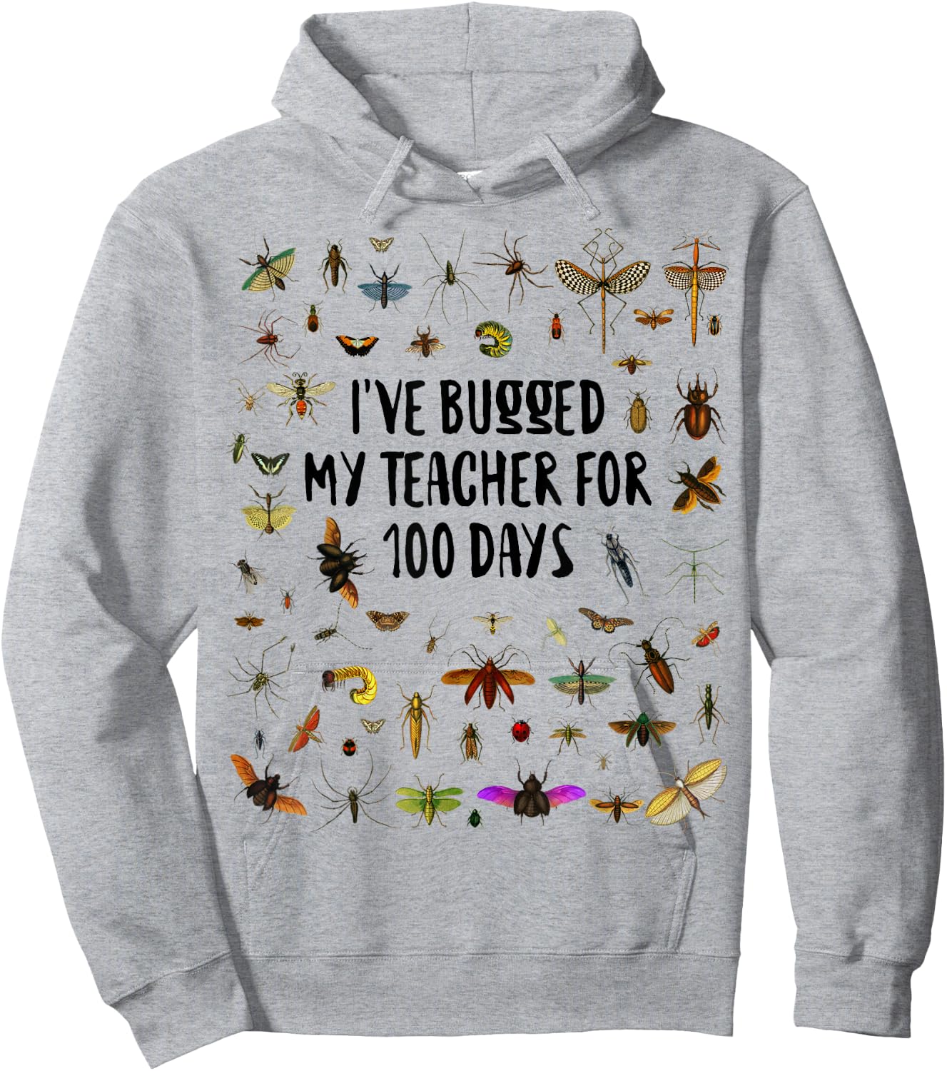 I've Bugged My Teacher 100 Days of School Kids Boys Girls Hoodie - Hoodie | Ash
