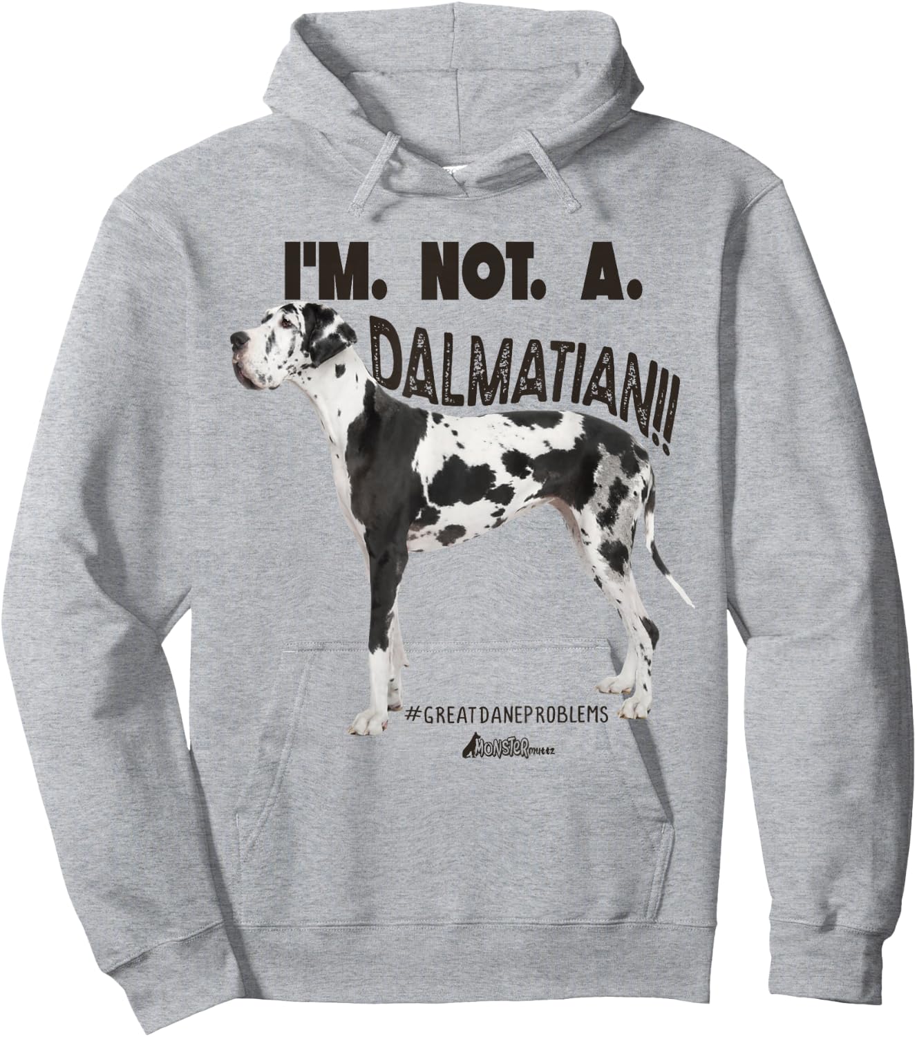 Great Dane Dad Coffee Funny Dog Top Giant Dog Breed Hoodie - Hoodie | Ash