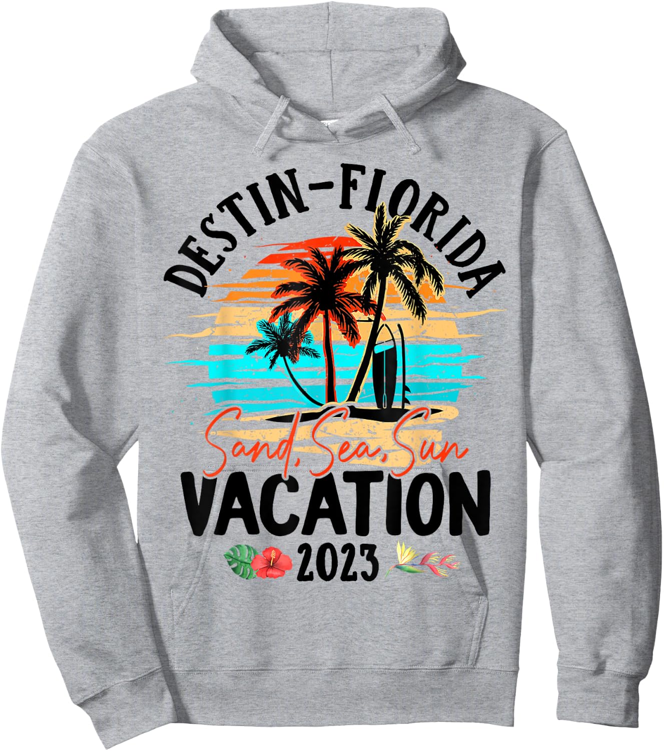 Destin Florida Vacation 2023 Matching Family Group Hoodie - Hoodie | Ash