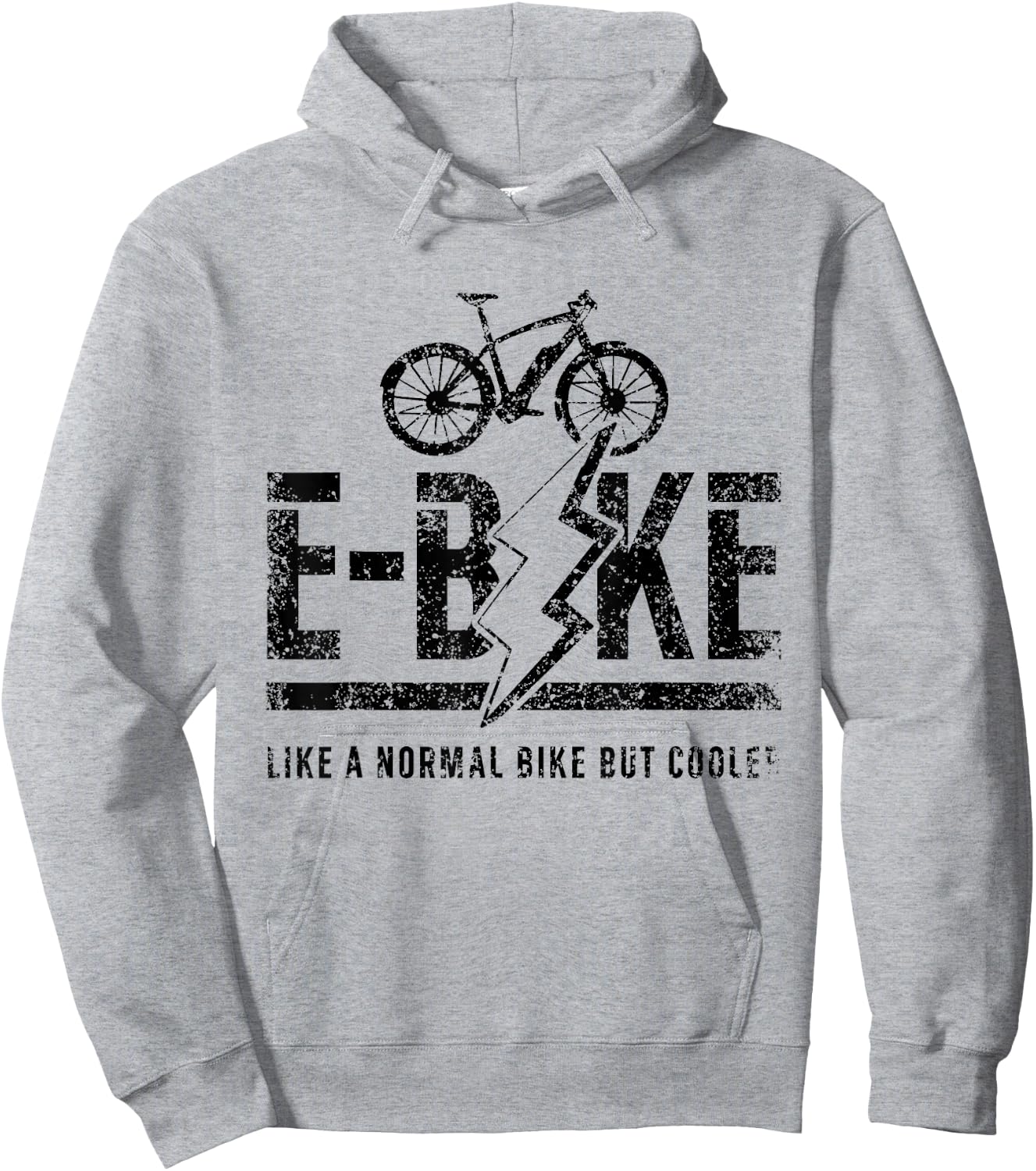 E-Bike Rider Bicycle Electric Cyclist Hoodie - Hoodie | Ash