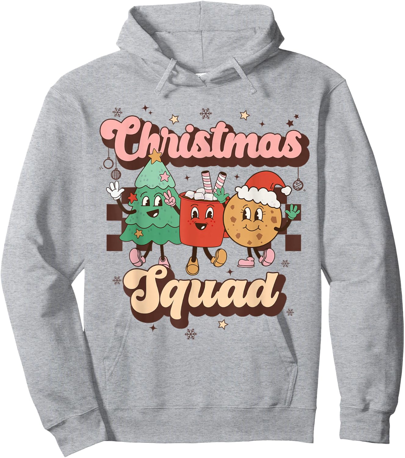 Christmas Squad Funny Family Matching Shirt Retro Christmas Hoodie - Hoodie | Ash