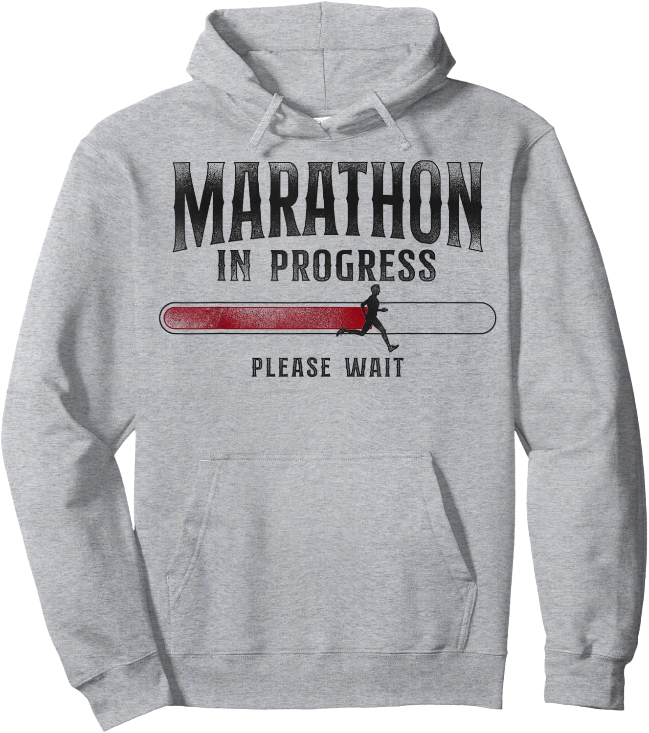 Running Runner Half Marathon Vintage Marathon In Progress Hoodie - Hoodie | Ash