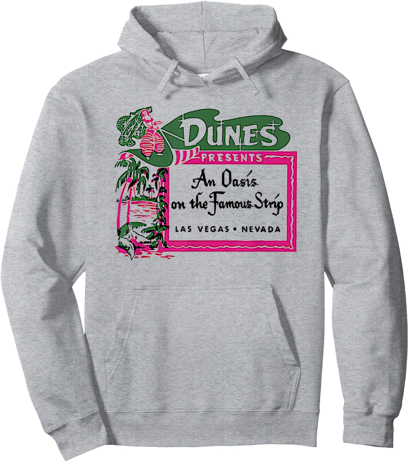 Dunes Hotel Casino Las Vegas Retro Vintage Hoodie - Hoodie | Ash
