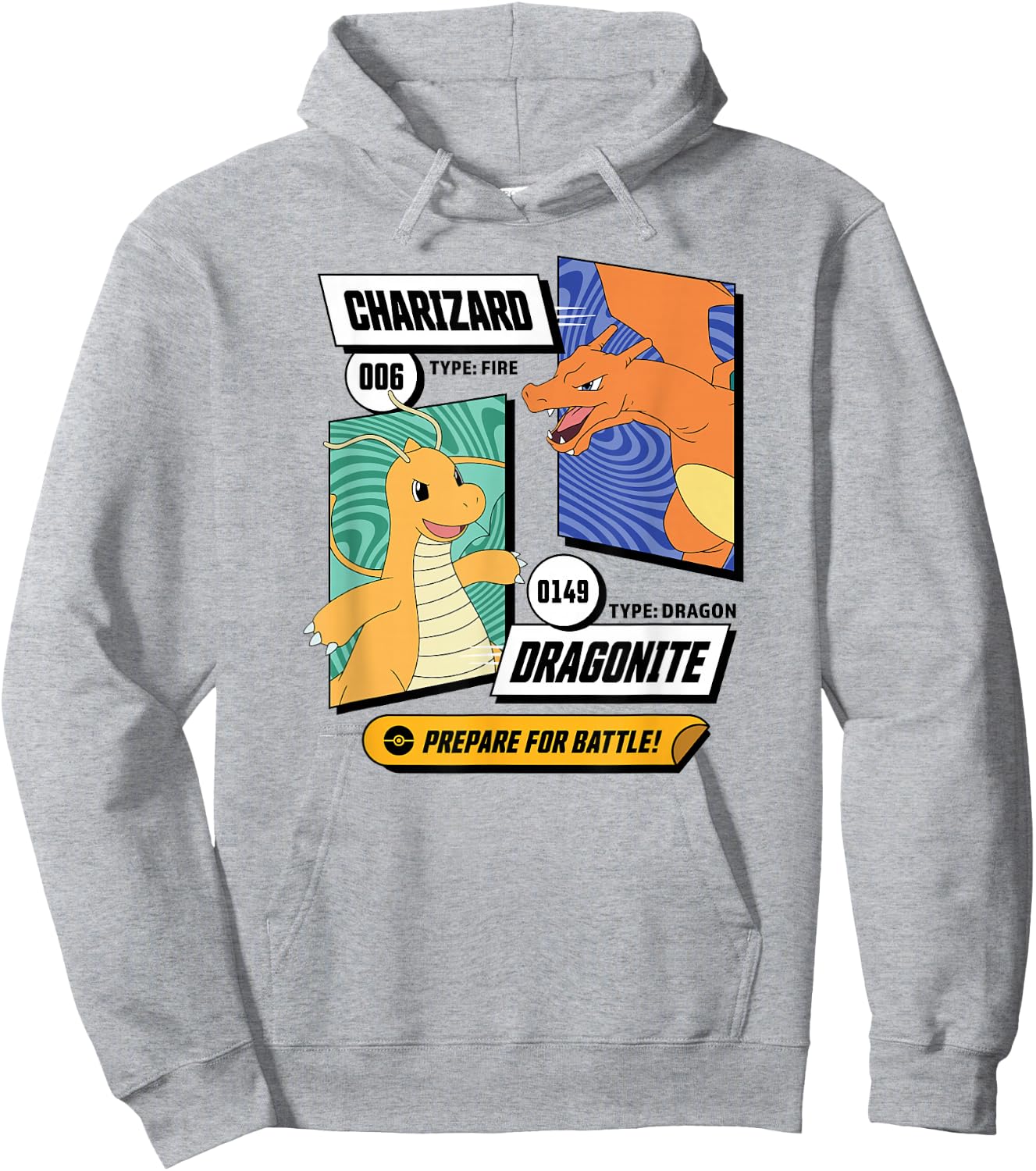 Pokémon - Dragonite Charizard Prepare For Battle Hoodie - Hoodie | Ash