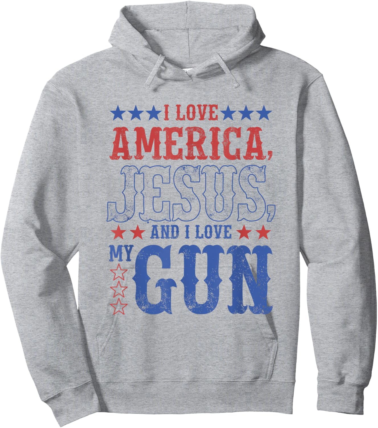 I Love America Jesus And I Love Gun Apparel Hoodie - Hoodie | Ash