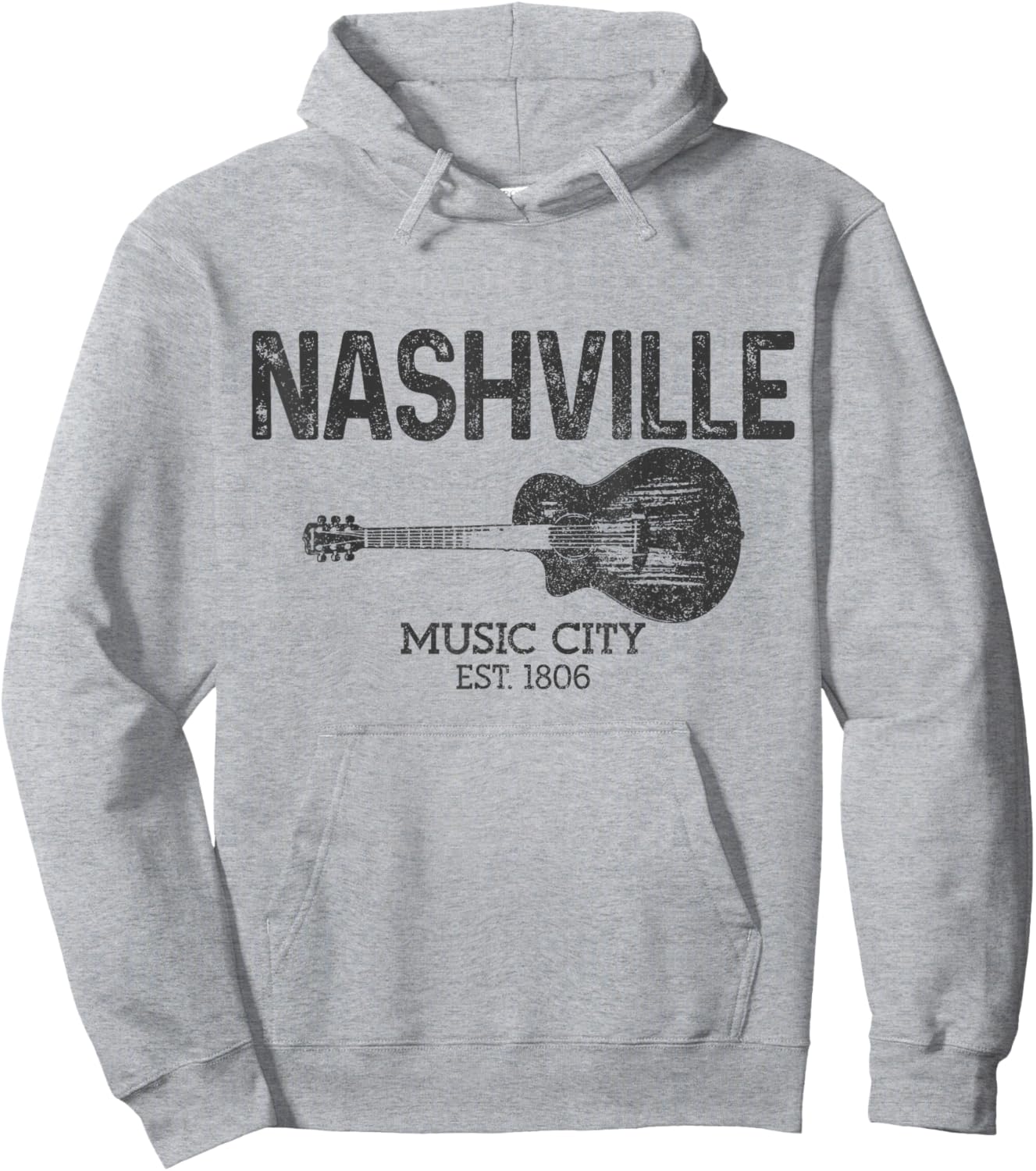 Nashville Est 1806 Guitar Vintage Country Music City Hoodie - Hoodie | Ash