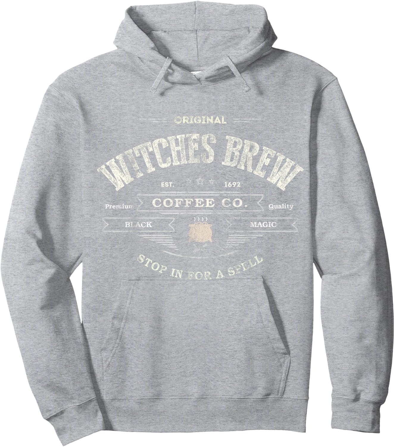 Funny WITCHES BREW 1692 Coffee Company Barista Magic Co Hoodie - Hoodie | Ash