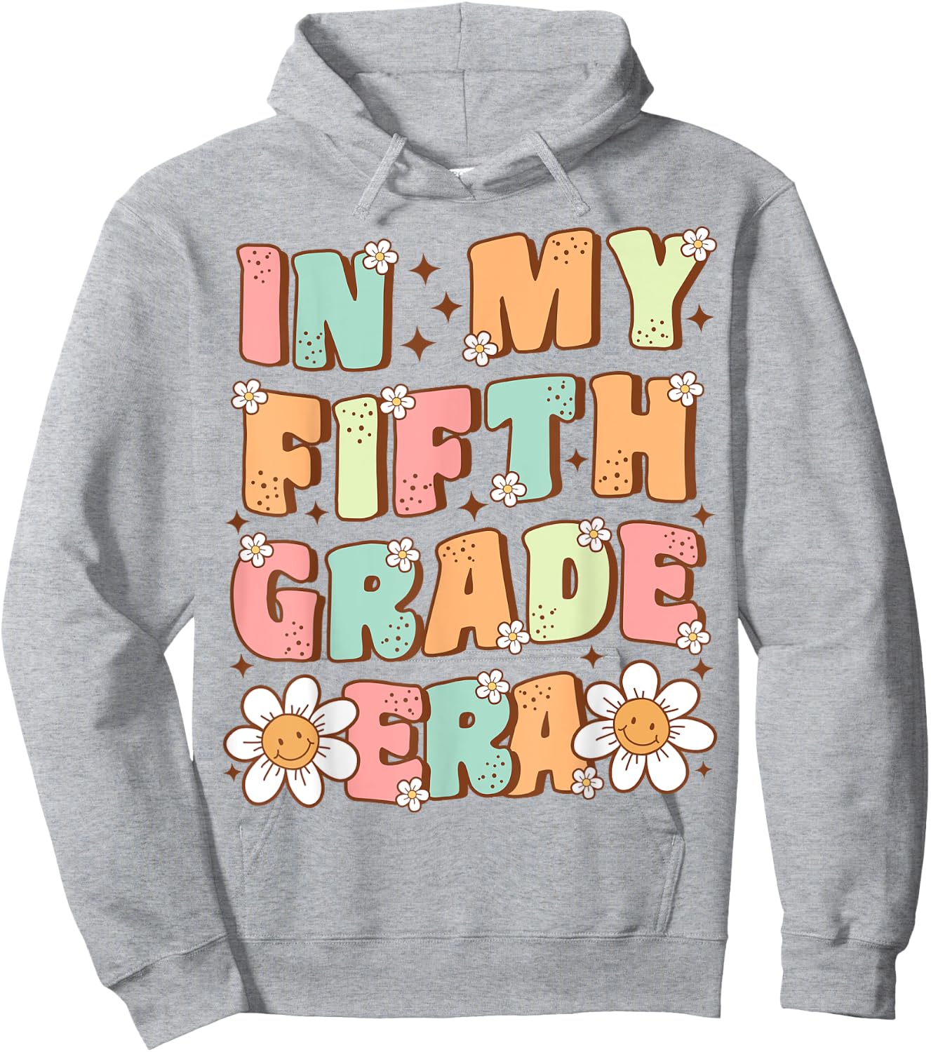 In My Fifth Grade Era Cute Groovy 5th Grade Back to School Hoodie - Hoodie | Ash