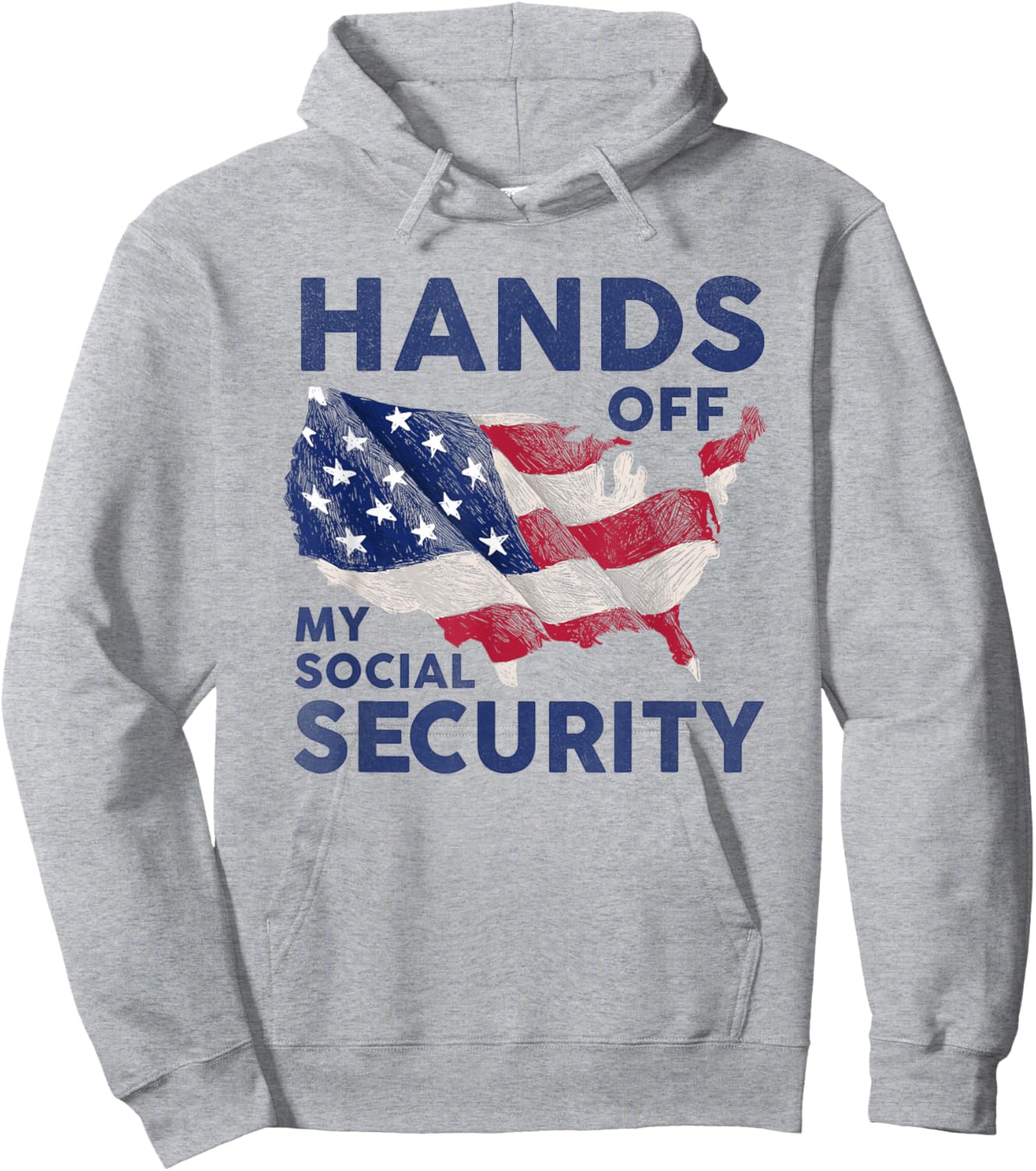 Hands Off My Social Security Hoodie - Hoodie | Ash